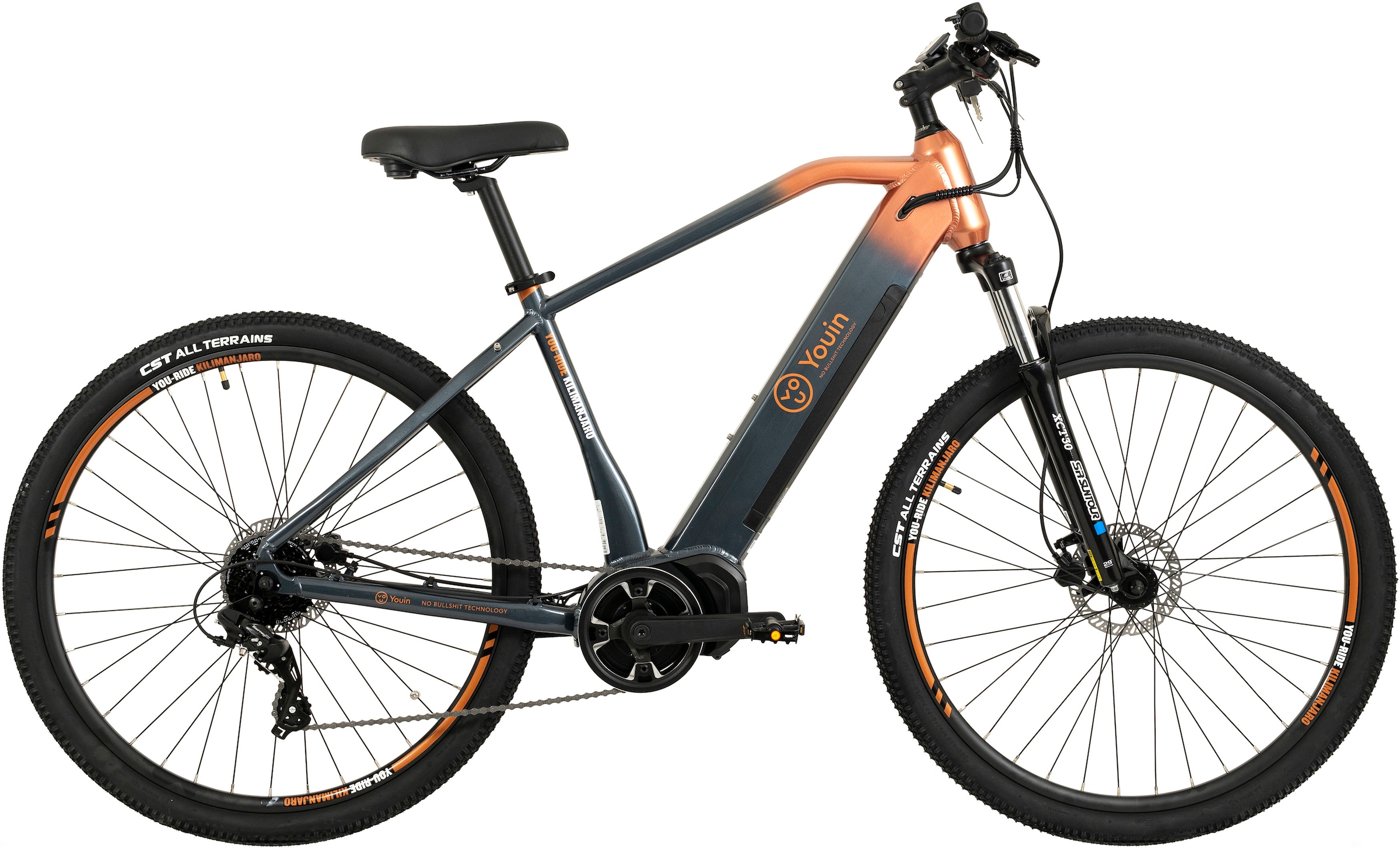 TOTEM E-Bike »FJ-M«, 8 Gang, Shimano, Tourney, Mittelmotor 250 W, Pedelec, Elektrofahrrad für Damen u. Herren, MTB, Mountainbike