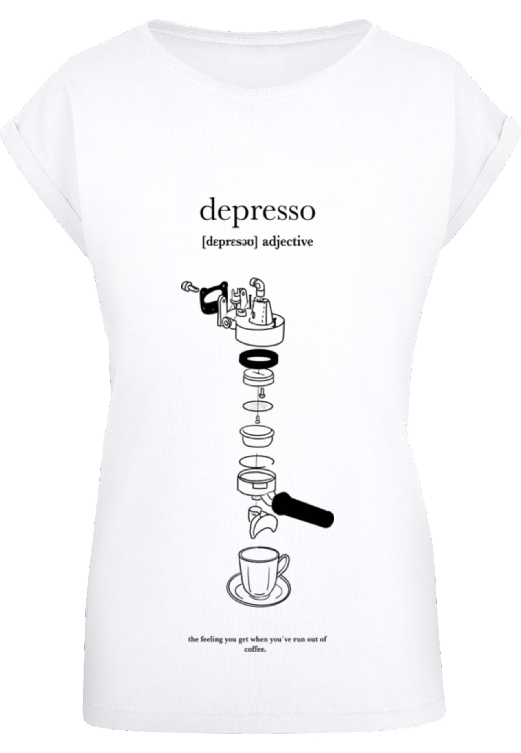 MisterTee T-Shirt "MisterTee Ladies Depresso Extended Shoulder Tee" 1 Stk. günstig online kaufen