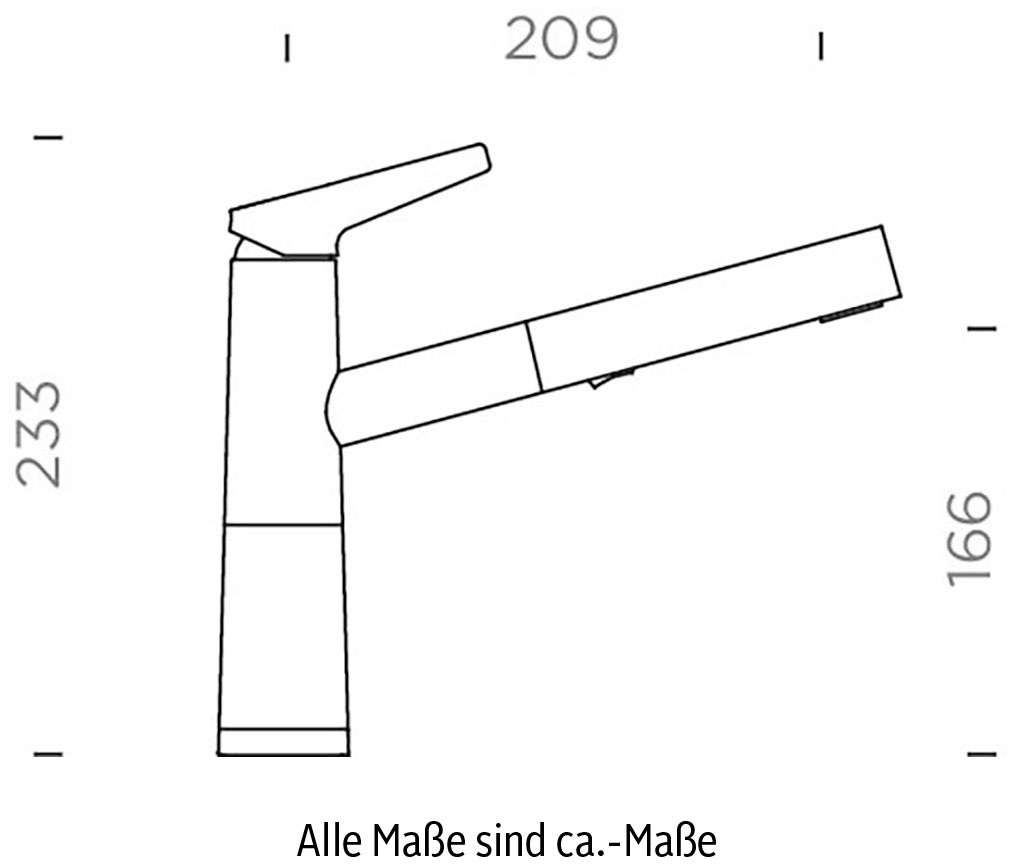 Schock Küchenarmatur »SC-510 SB«, ausziehbar, Strahl-Brause, Rückflussverhinderer, Schwenkbereich 120°