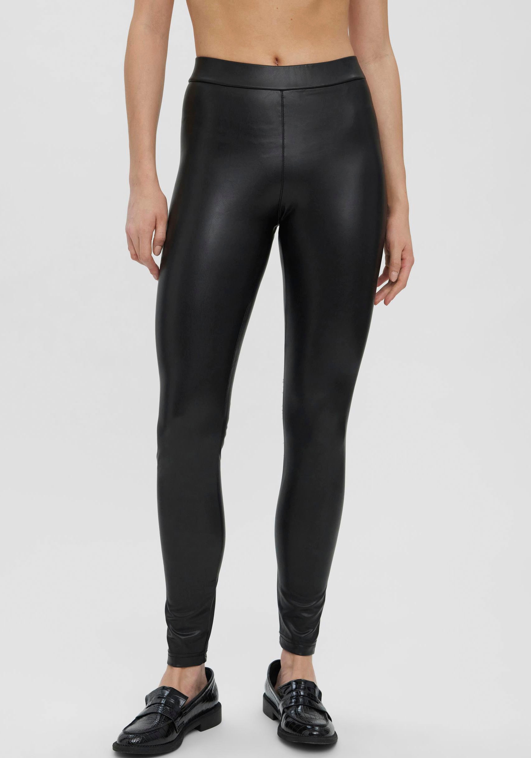 Vero Moda Lederimitathose »VMGANA MR PL LEGGING«