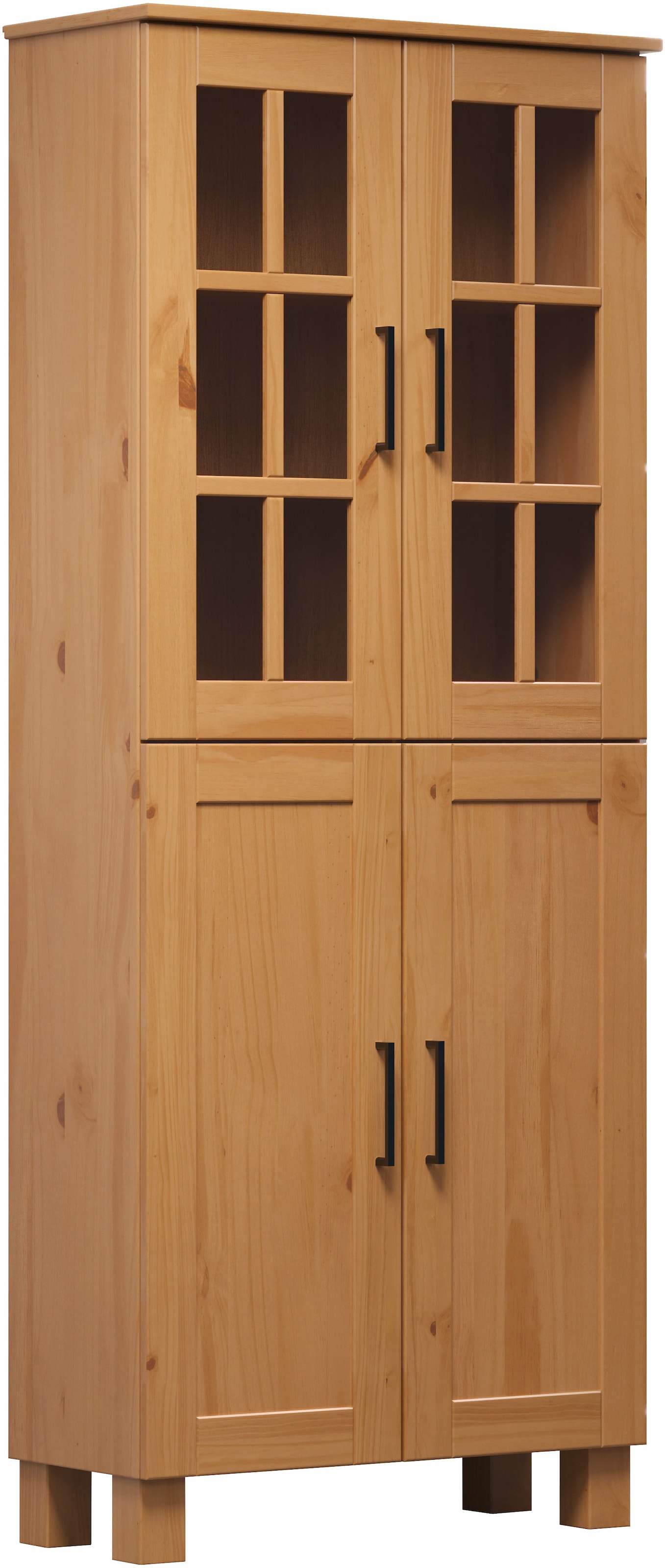 welltime Hochschrank "Ulea", (1 St.), Breiter Badschrank aus Massivholz - Maße (B/T/H) 70/30/170 cm