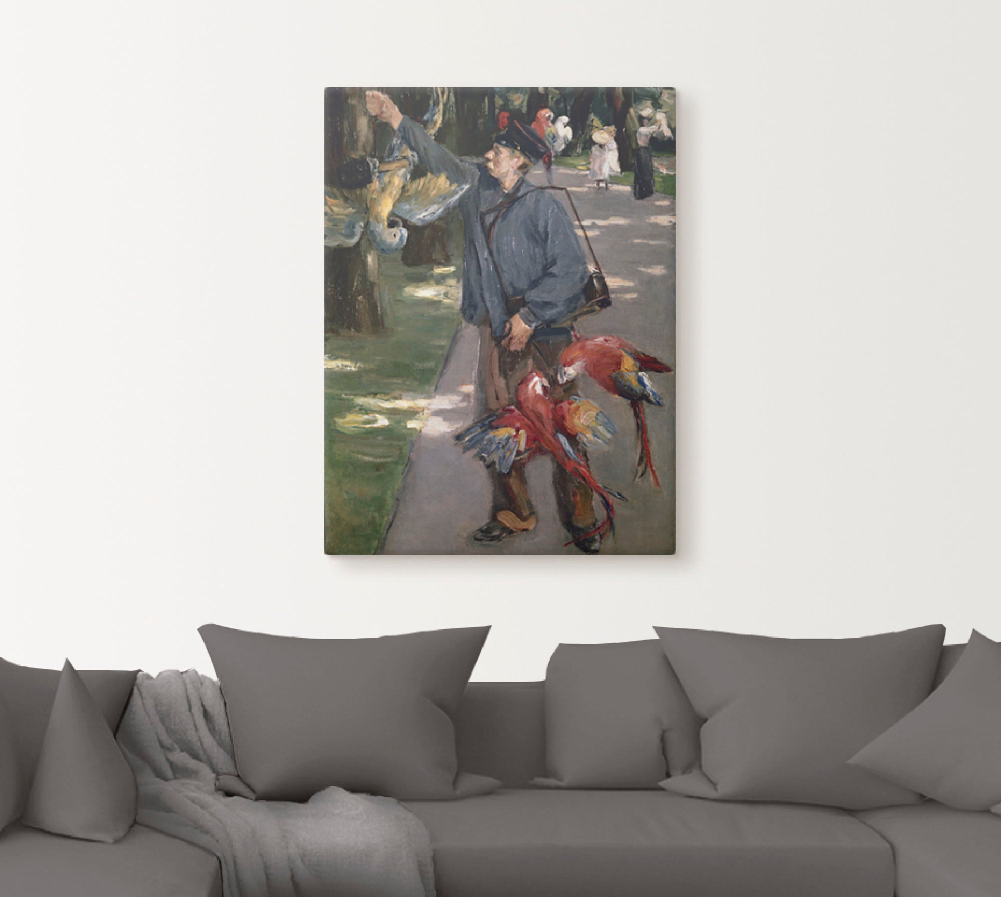 Artland Kunstdruck »Der Papageienmann. 1901/1902«, Mann, (1 St.), als Leinwandbild, Wandaufkleber oder Poster in versch. Größen