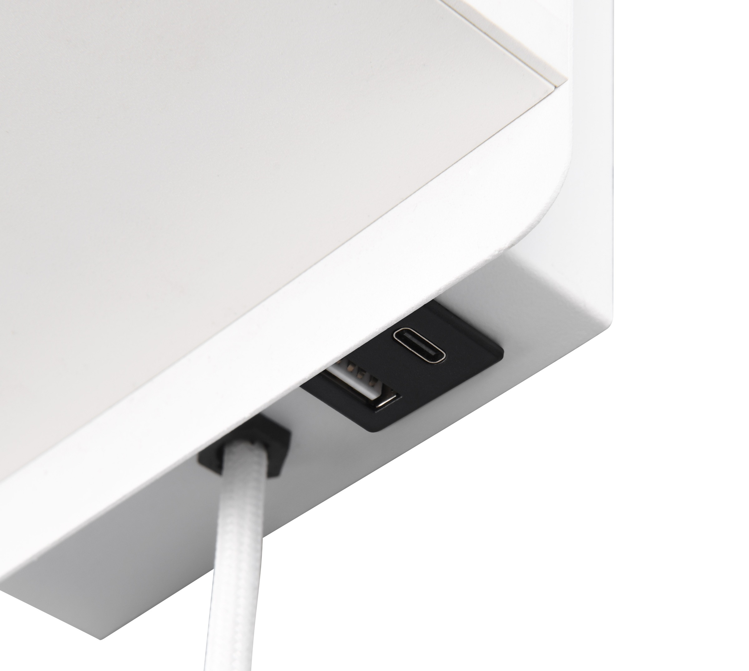TRIO Leuchten Wandleuchte »COMFORT, Wand Nachttischleuchte, induktive Ladestation USB-Anschluss« E14 1 Stk. warmweiß - kaltweiß LED Wandleuchte indirektes Licht, exkl 1x E14 max 40W, Stoffschirm