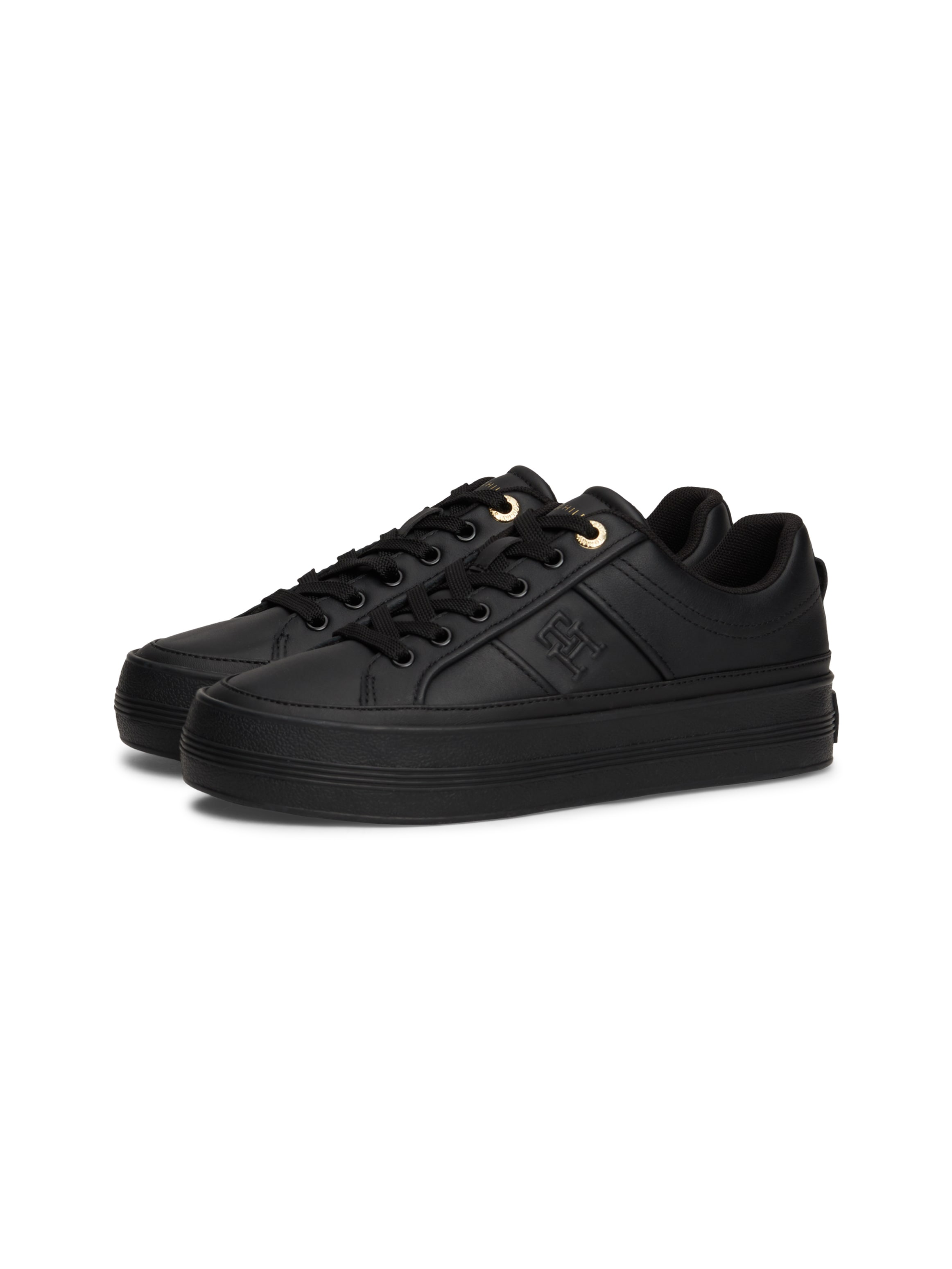 Tommy Hilfiger Plateausneaker »ESSENTIAL VULC SNEAKER MONOGRAM«, Freizeitschuh, Halbschuh, Schnürschuh mit Monogramm