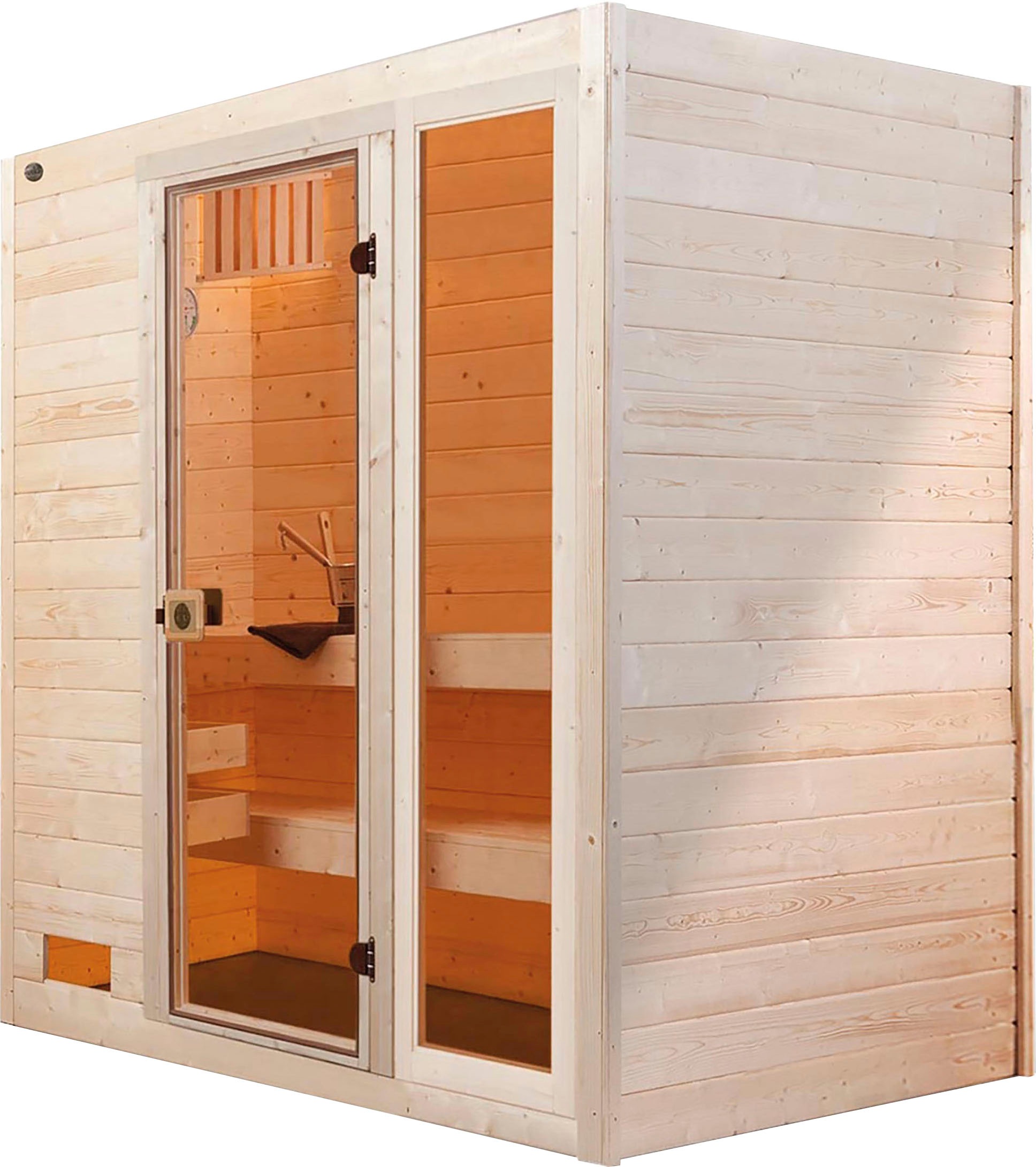 weka Sauna »Valida«, (Set), 7,5 kW Bio-Ofen mit digitaler Steuerung