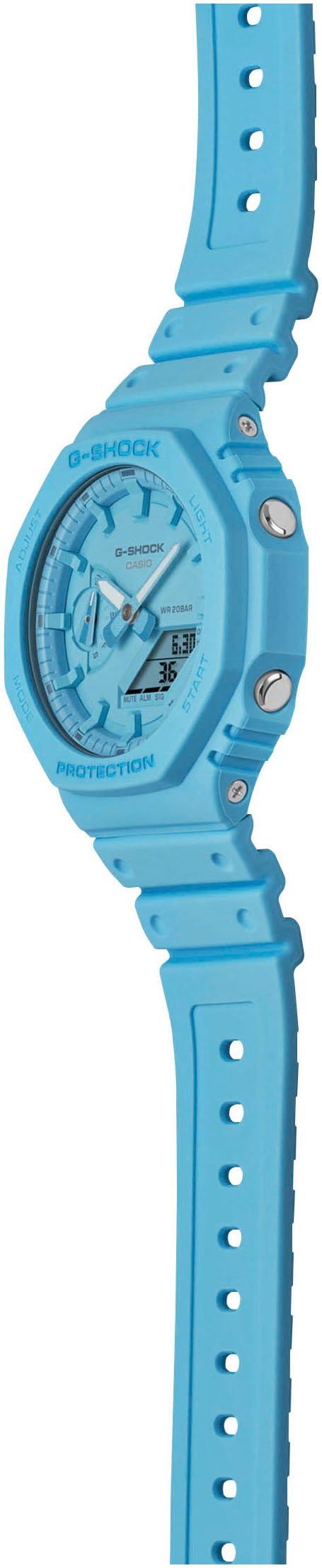 CASIO G-SHOCK Chronograph, Quarzuhr,Armbanduhr,Herrenuhr,digital, bis 20bar wasserd.Resinbarmband