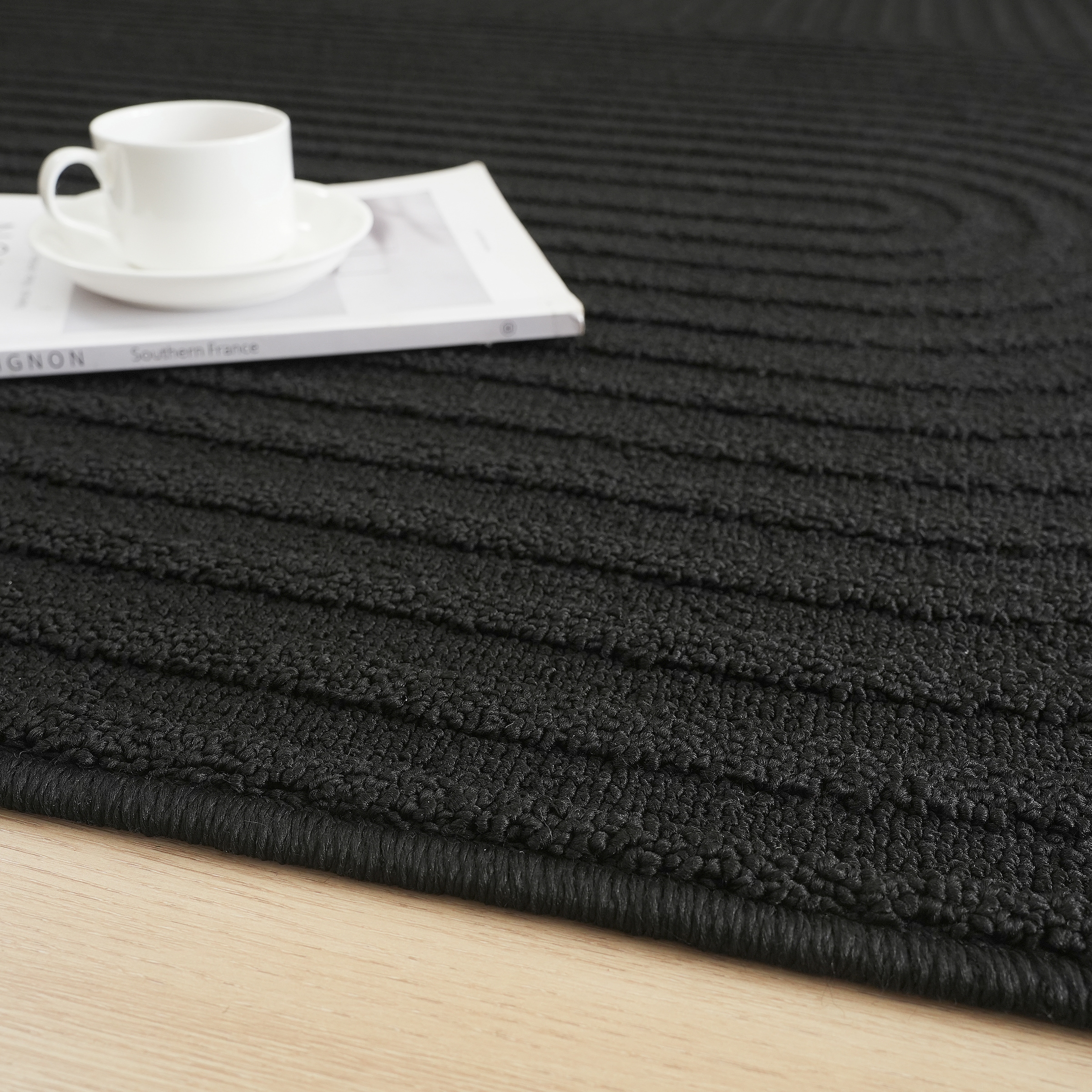 my home Teppich »Jola Hoch-Tief-Design, Scandi-Look, Zen«, rechteckig, 7 mm Höhe, Boho, Modern, 3D, Wohnzimmer, Schlafzimmer, wasserabweisend