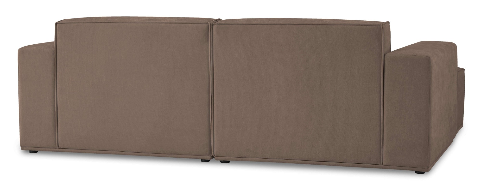 Home affaire Ecksofa »Avelin, 228 cm, L-Form, Chenille, Struktur-Boucle«, mit Wellenunterfederung, Kedernaht, bodentief, Skandi-Design