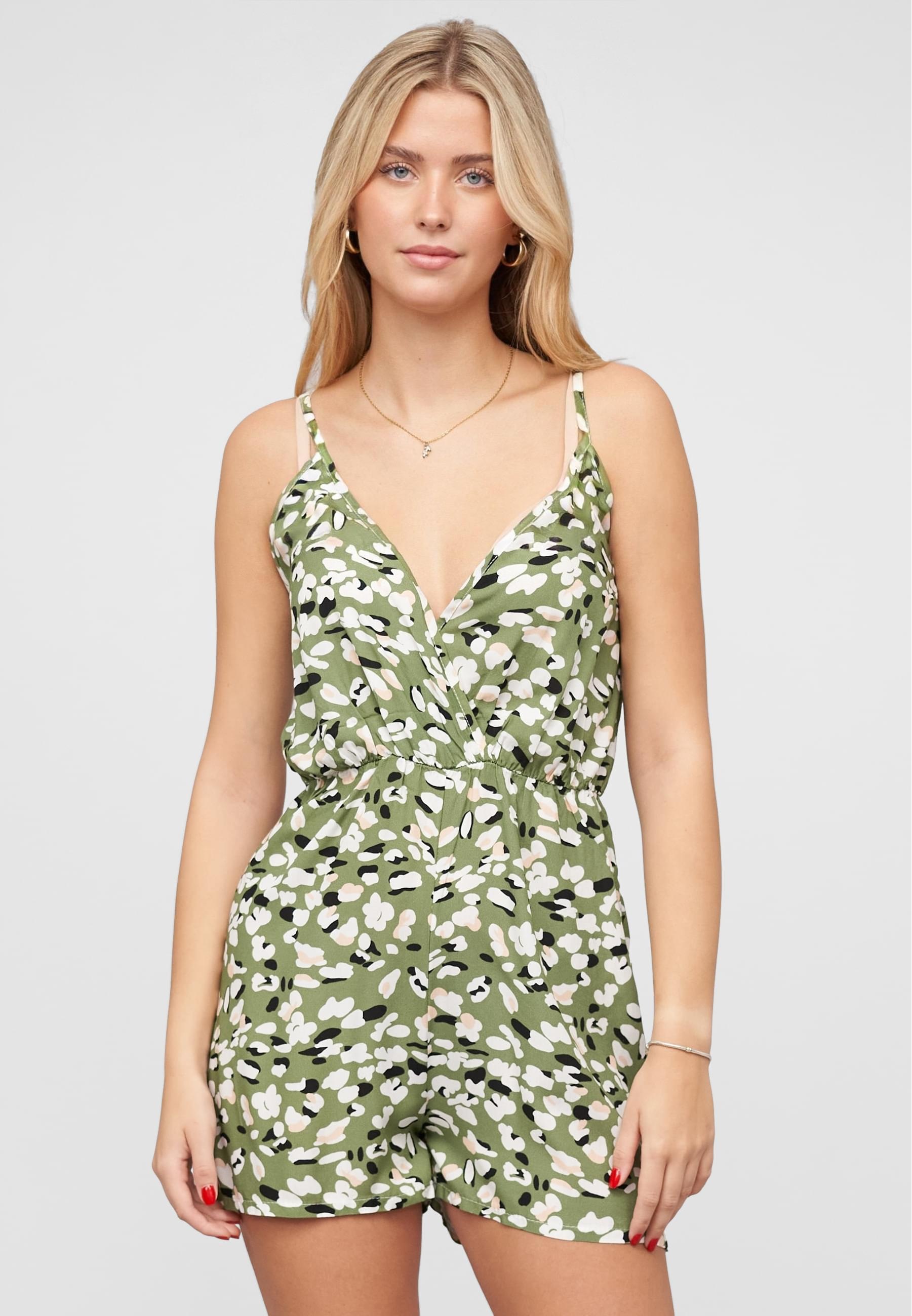 Thumbnail - CLOUD 5IVE Jumpsuit "CLOUD 5IVE Viskose Jumpsuit mit Animal Print und Wickeloptik" 1 Stk.