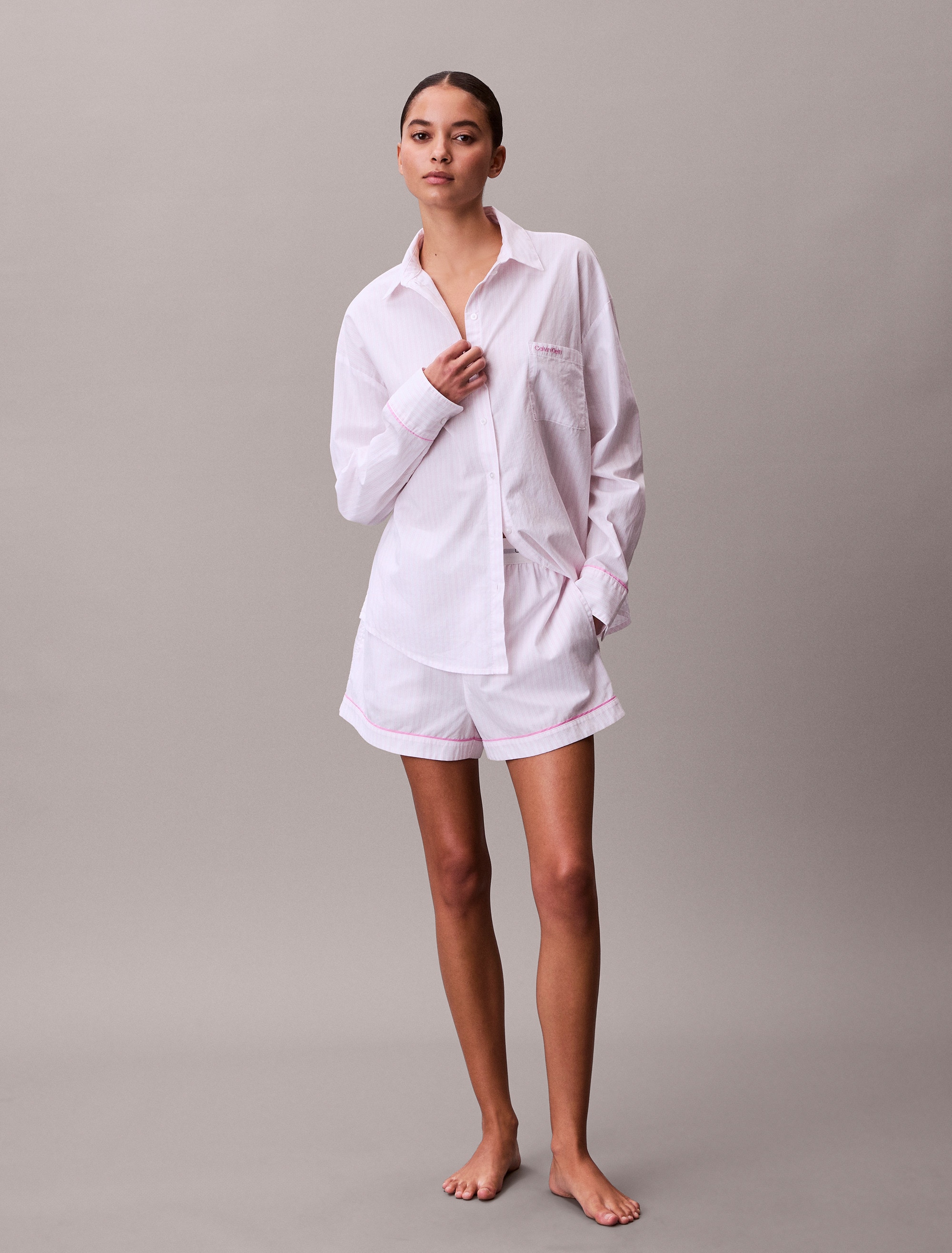 Calvin Klein Underwear Schlafshorts »V DAY POPLIN SHORT«  Mit elastischem Bund