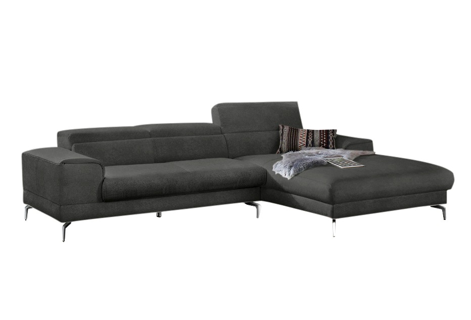 W.SCHILLIG Ecksofa »piedroo, Designsofa mit tollem Sitzkomfort, bequem und elegant, L-Form« Kopfteilverstellung, wahlweise mit Sitztiefenverstellung, Breite 303cm