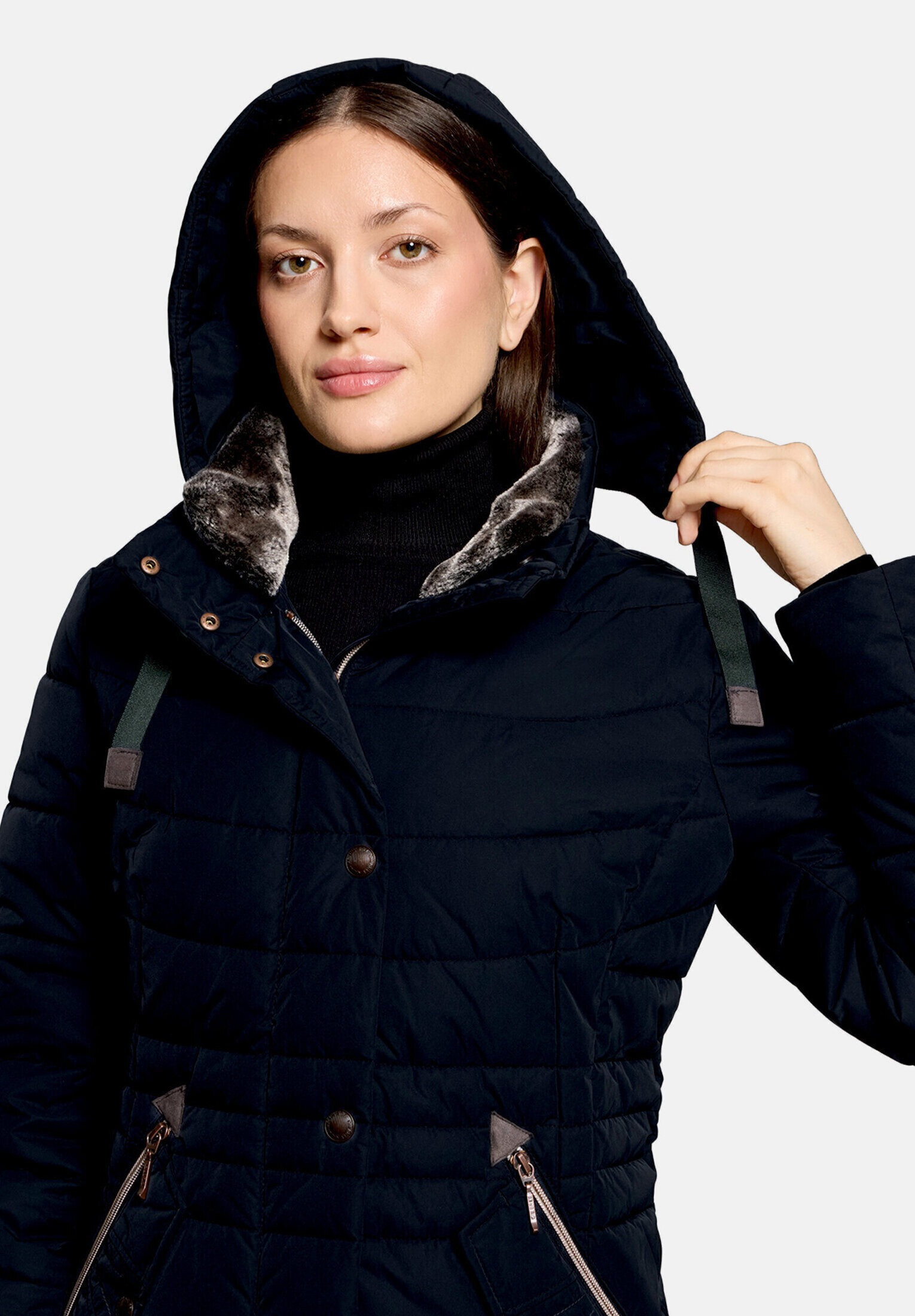 Gil Bret Steppjacke »Damen mit Kunstfellkragen« mit Kapuze