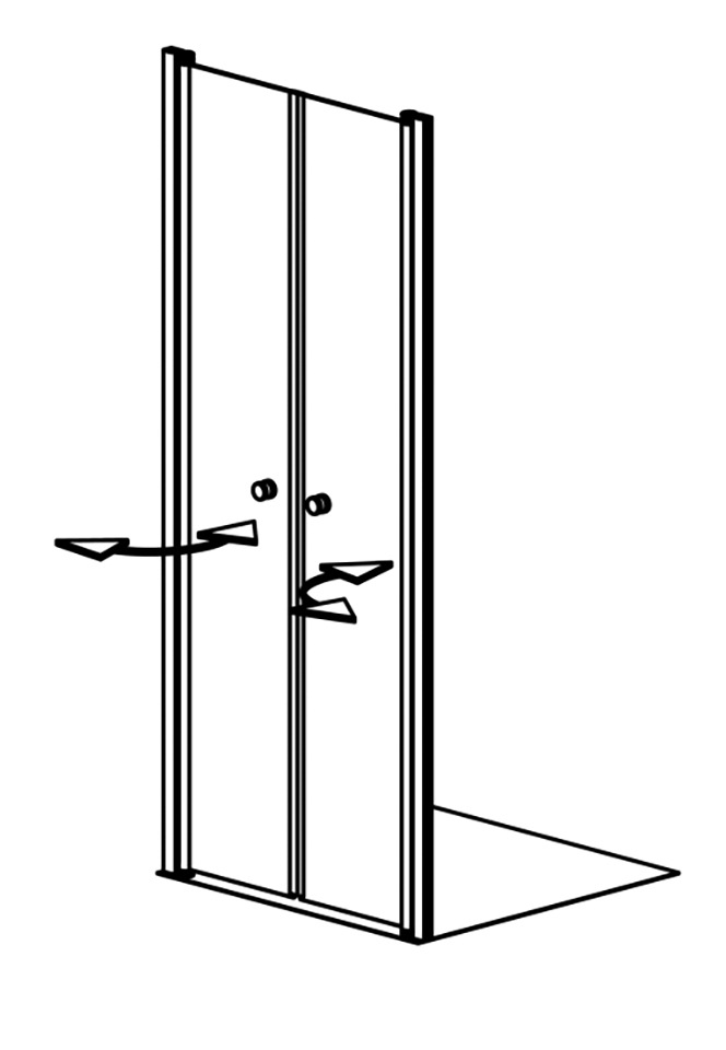 maw by GEO Dusch-Pendeltür »A-N110«, mit Drehsäule