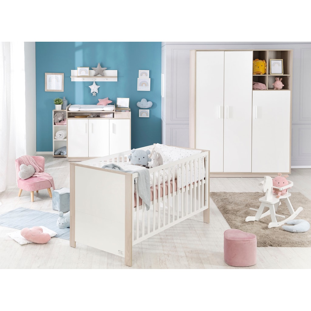 roba® Babyzimmer-Komplettset »Olaf«, (Set, 3 St., Kinderbett, Wickelkommode, Kleiderschrank)