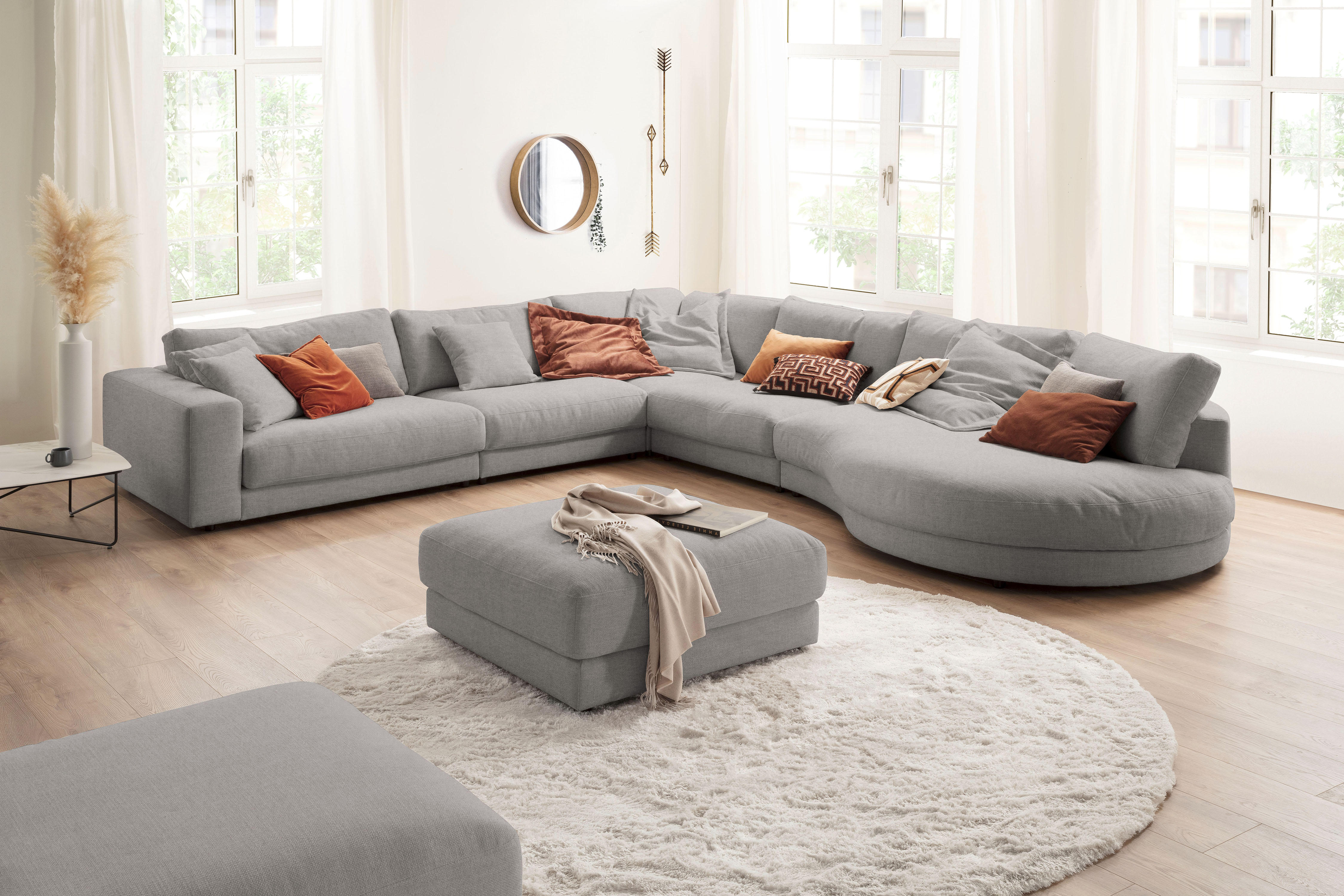 3C Candy Ecksofa "Enisa II, bequem und komfortabel, Mega Familiensofa, L-Form" incl. 3 Flatterkissen, wahlweise mit Flecken-Schutz-Bezug Easy care