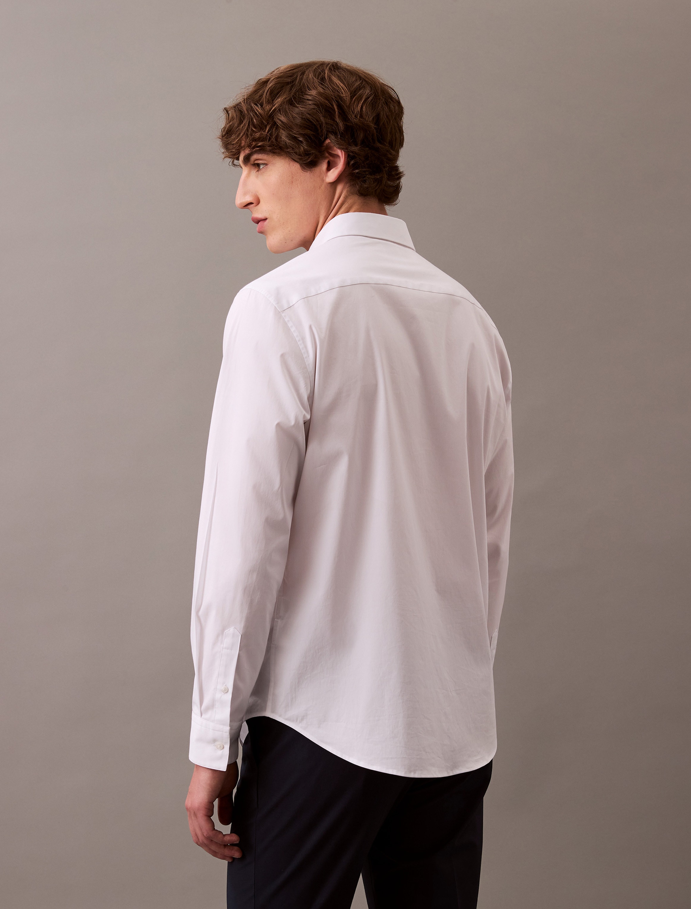 Calvin Klein Businesshemd »LS SOLID STRETCH CLASSIC SHIRT«, mit Kentkragen
