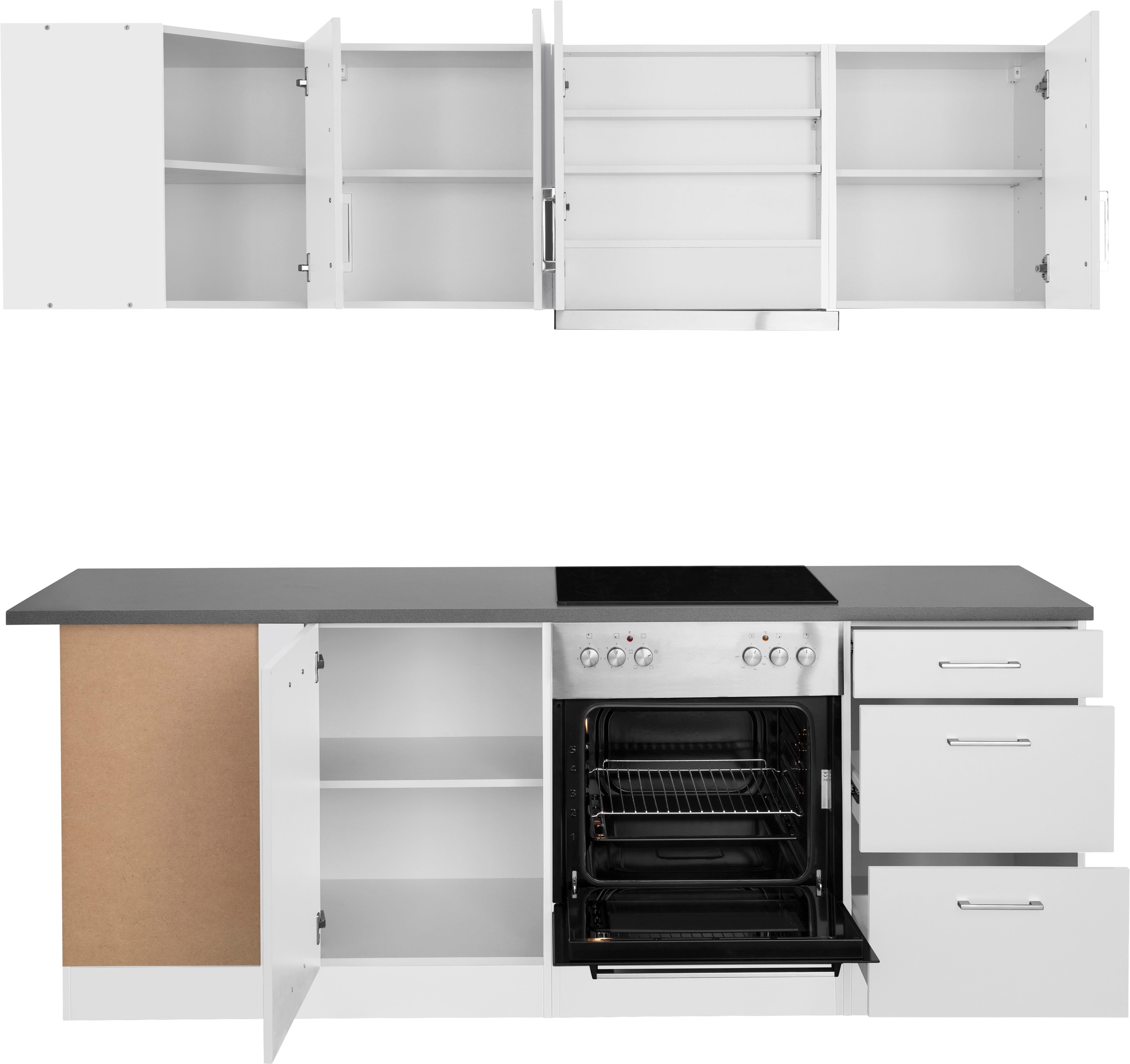 Thumbnail - KOCHSTATION Küchenzeile "KS-Paris – Küchen mit einzigartigen Fotomotiven auf den Fronten" Stellbreite 220/220 cm, wahlwe...