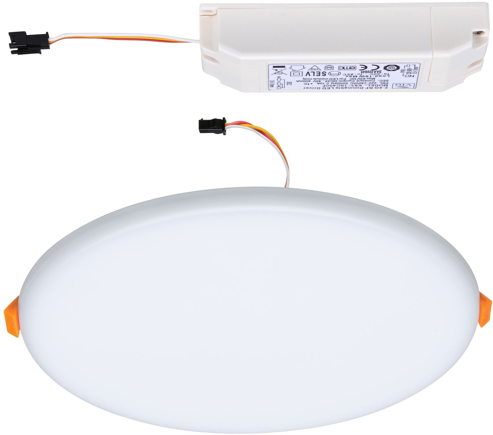 Paulmann LED Bad-Einbauleuchte »Veluna«, Schutzart IP44, 3 Lichtstimmungen möglich, Ø 18,5 cm, inkl. LED Leuchtmittel
