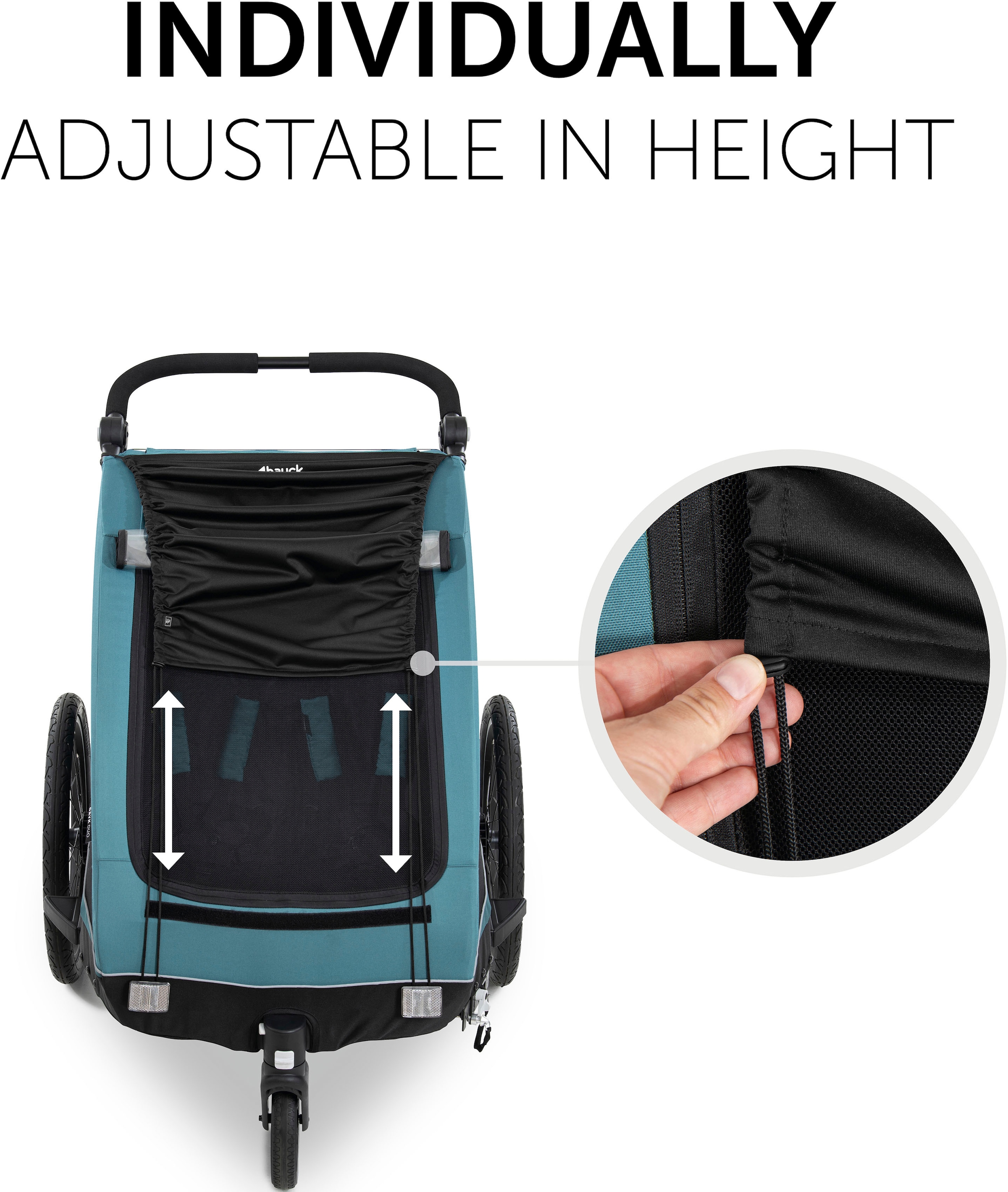 Hauck Kinderwagen-Sonnenschutzhülle »Bike Trailer Sunshade, black«, für den Fahrradanhänger Dryk Duo