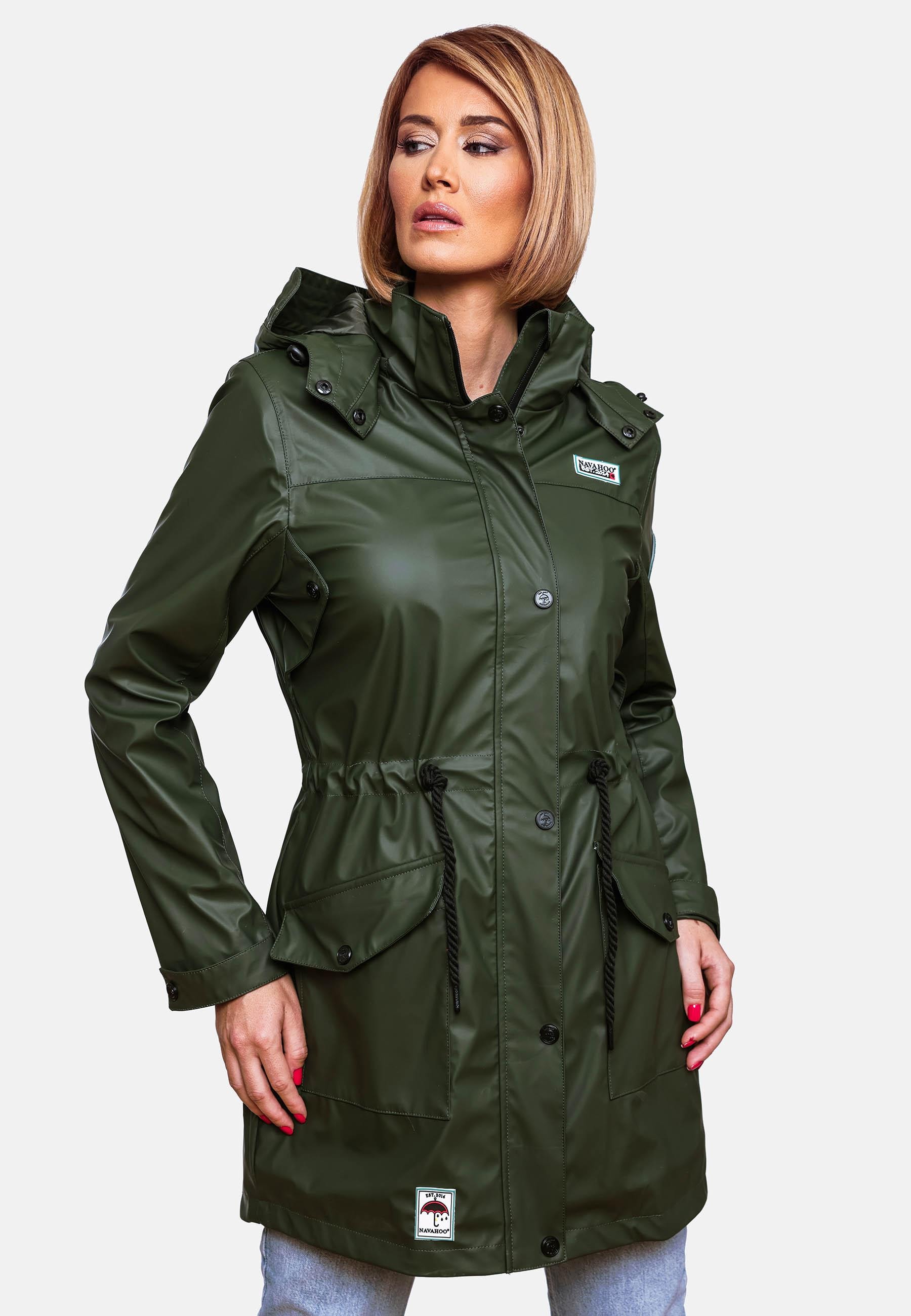 Navahoo Outdoorjacke »Deike«, mit Kapuze, modischer Damen Outdoor Regenmantel