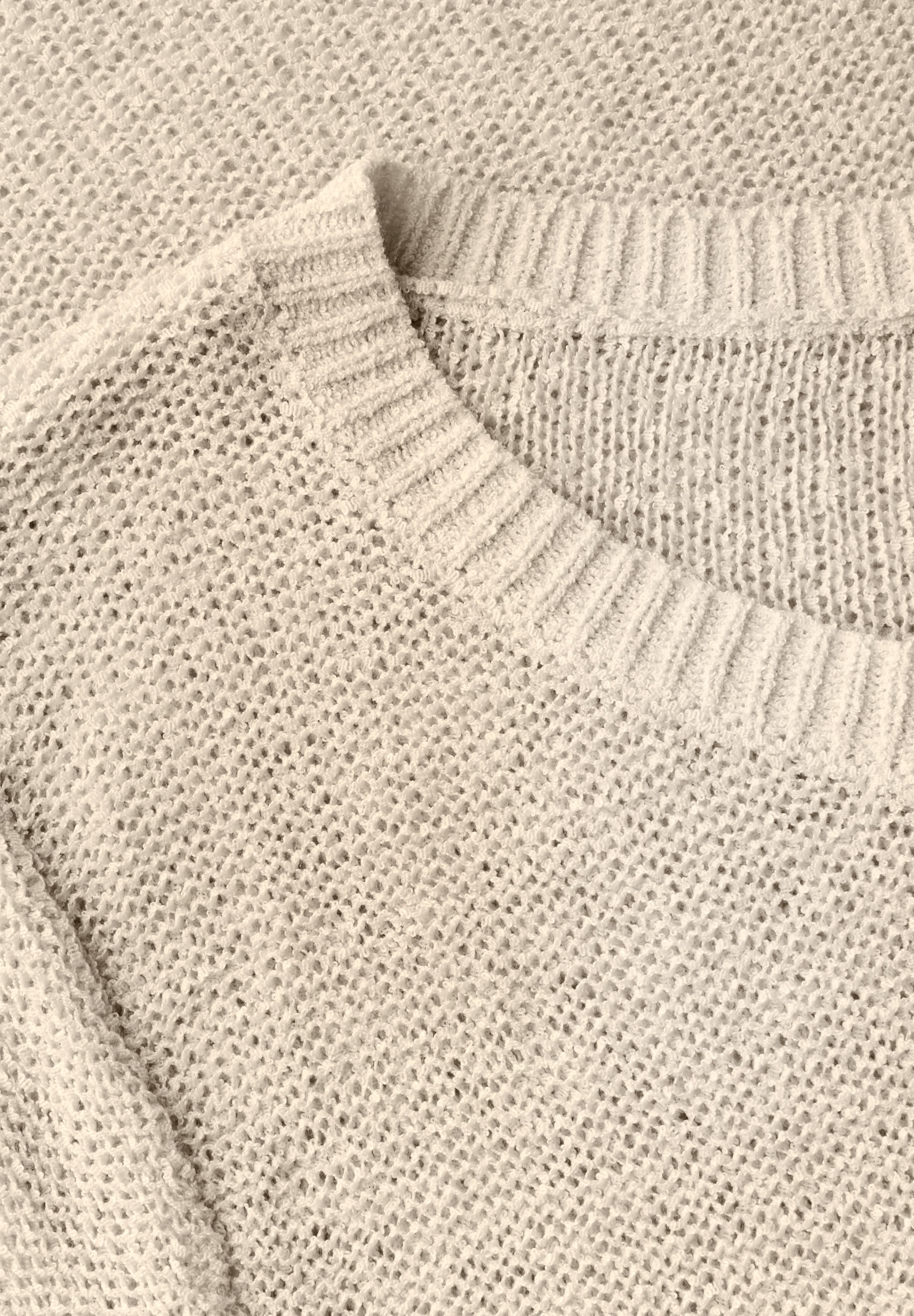 STREET ONE STUDIO Kurzarmpullover, mit grober Struktur