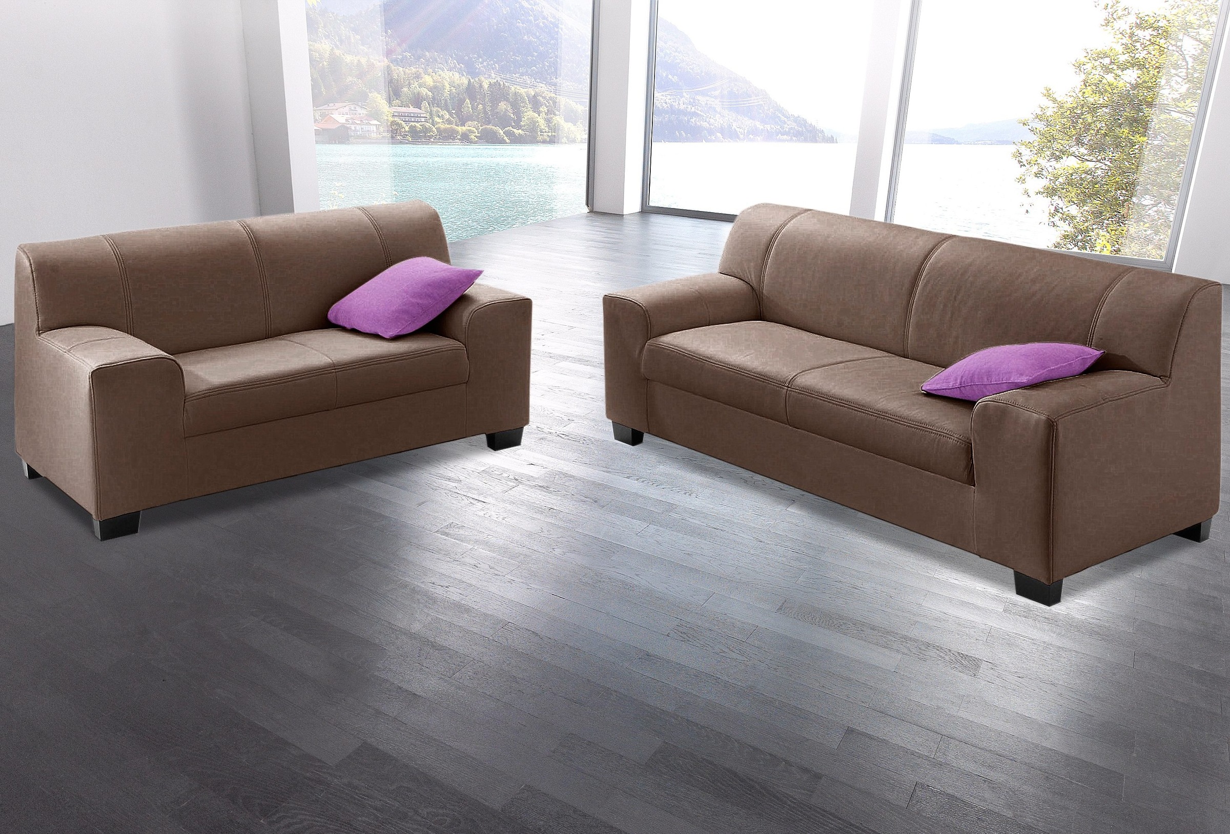 DOMO collection Polstergarnitur »Amando«, (Spar-Set), bestehend aus 2er- und 3er-Sofa