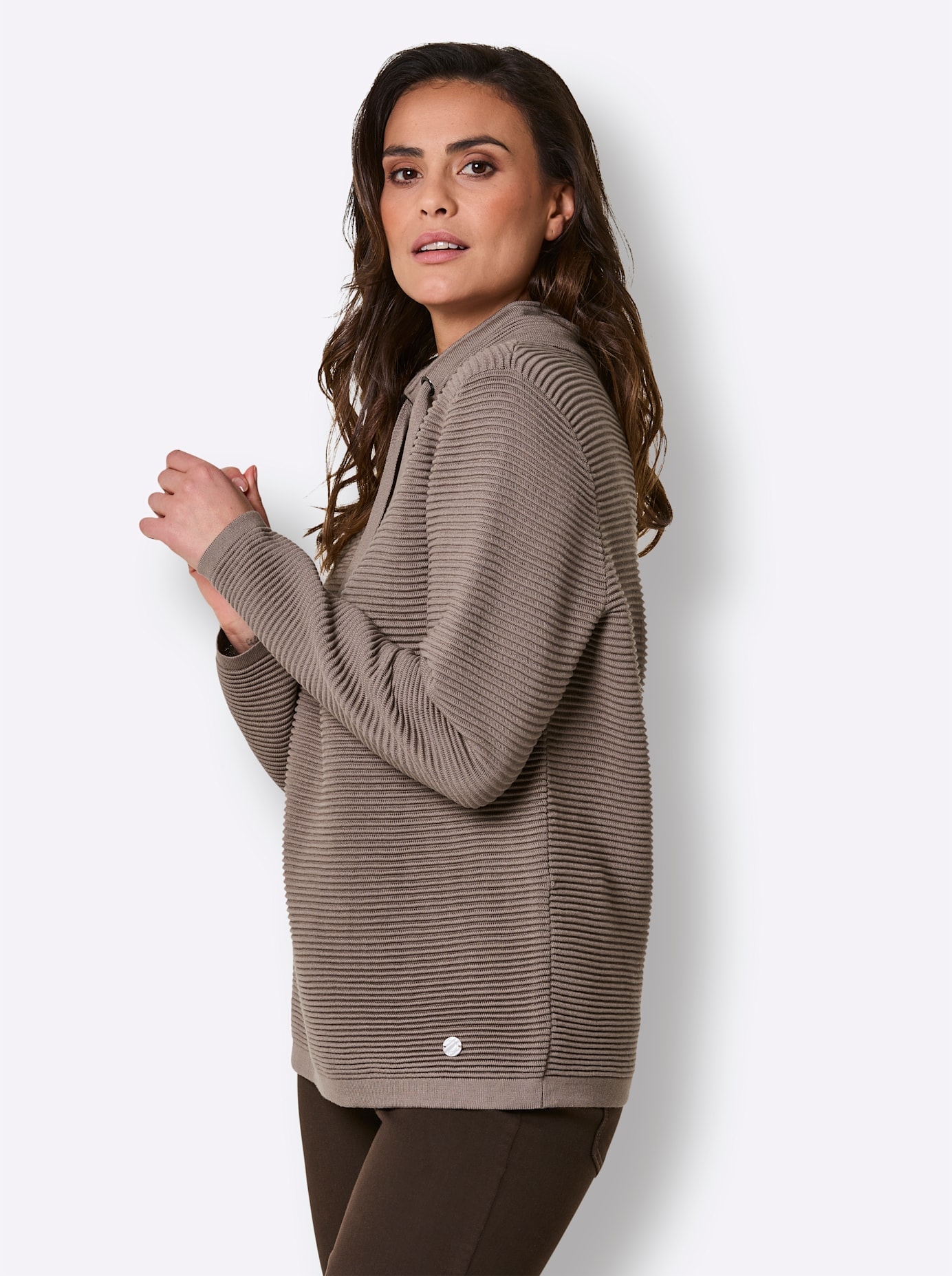CREATION L PREMIUM Stehkragenpullover »Lyocell-Baumwoll-Pullover«