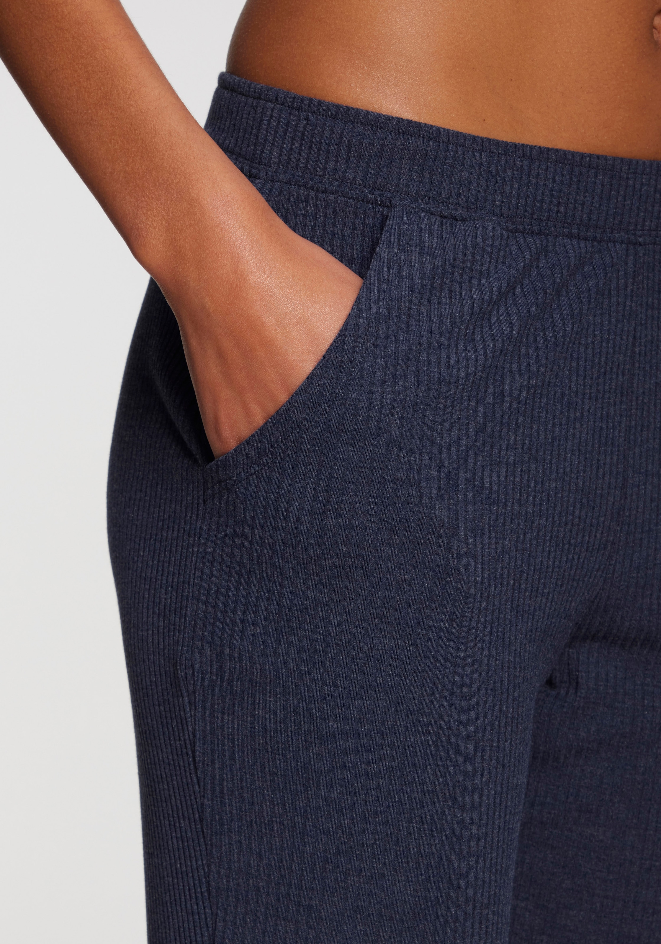 s.Oliver Pyjamahose, Aus weicher Rippqualität