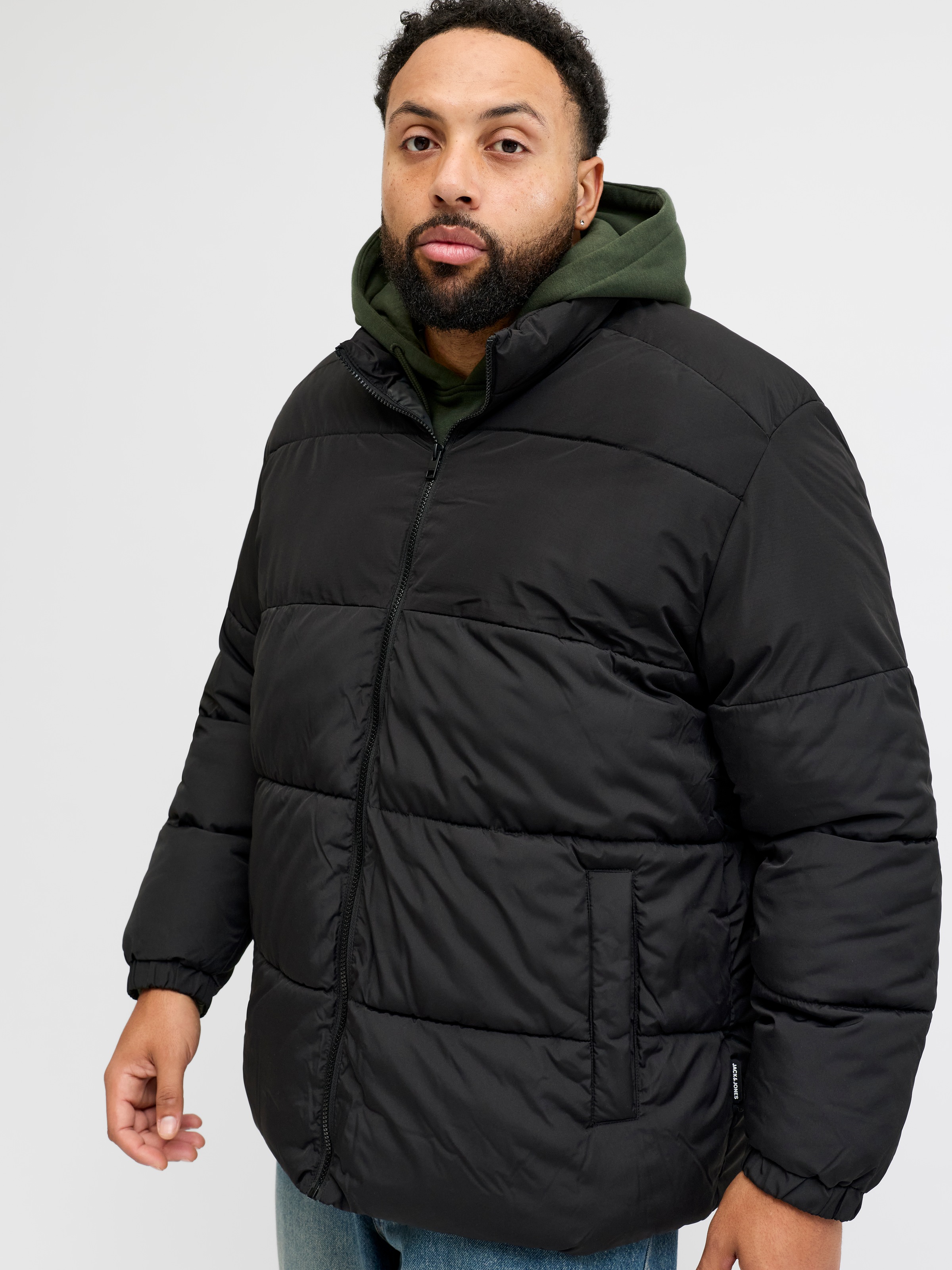 Jack & Jones PlusSize Steppjacke "JJMAZE PUFFER COLLAR PLS" ohne Kapuze günstig online kaufen