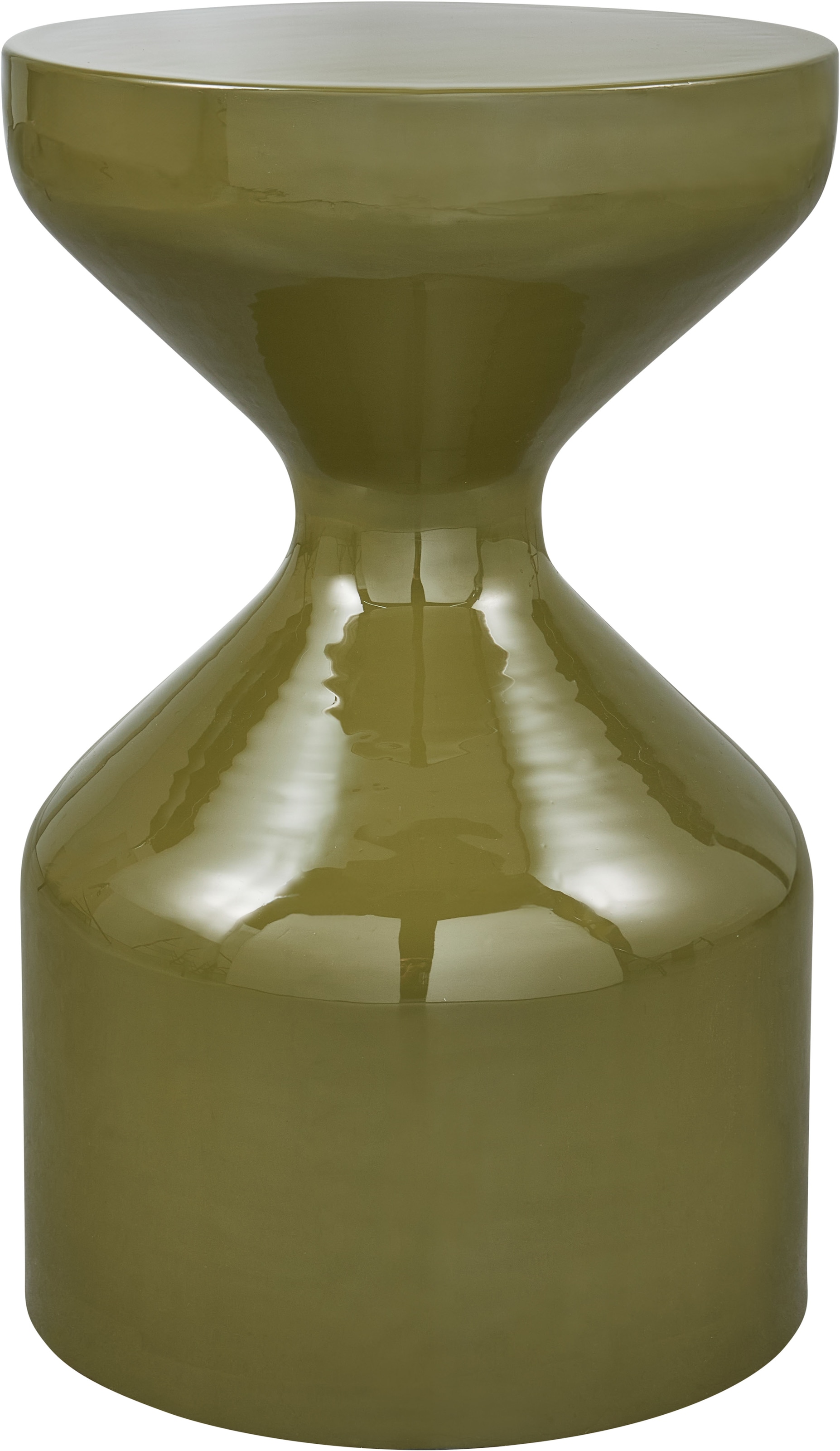 WOOOD Beistelltisch "Glanz Metall mit Hochglanz-Lackierung in spielerischer Form" H 47 x B 30 x T 30 cm, Tragkraft 25 kg, glänzend und reflektierend