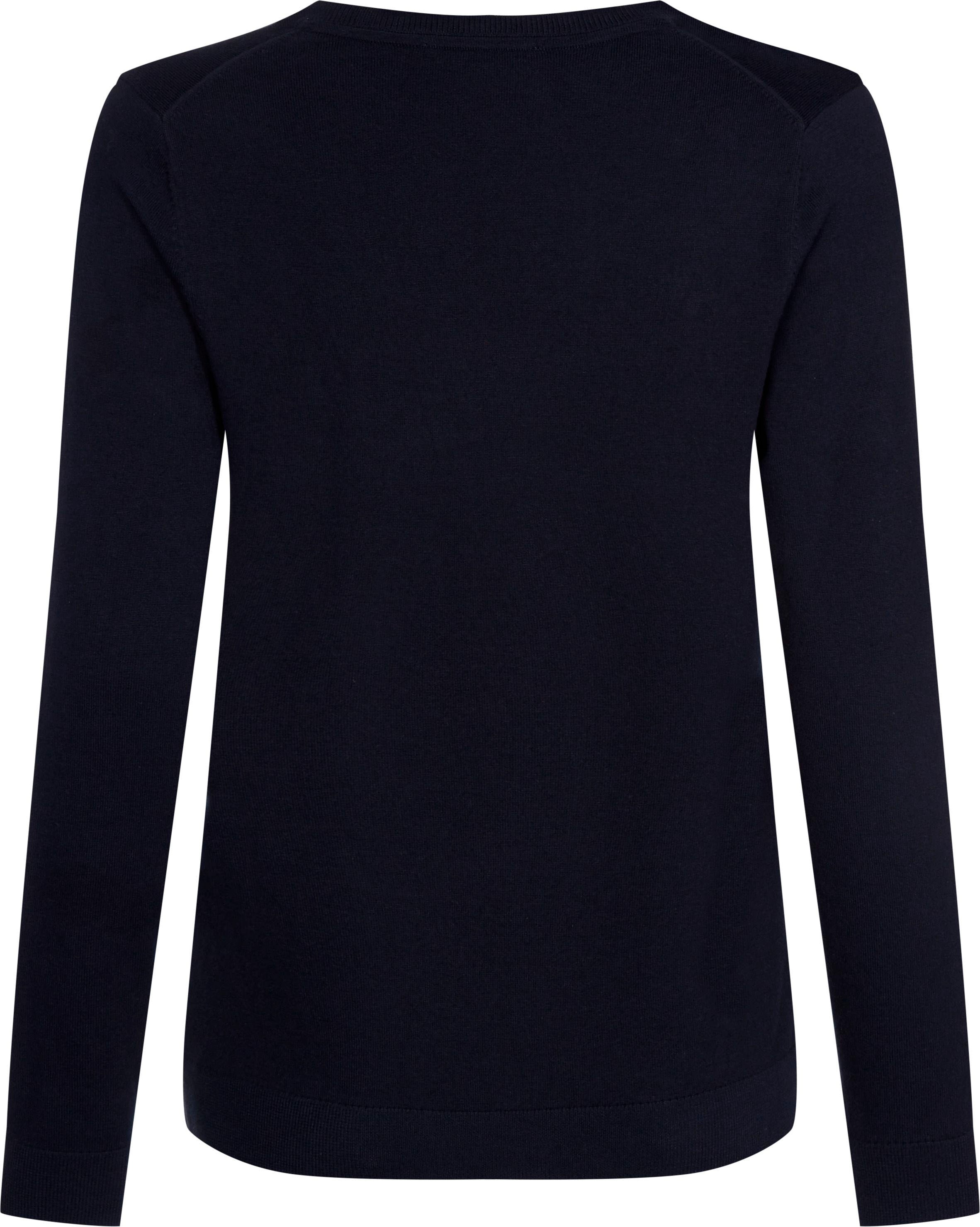 Tommy Hilfiger V-Ausschnitt-Pullover CO JERSEY STITCH V-NK SWEATER günstig online kaufen