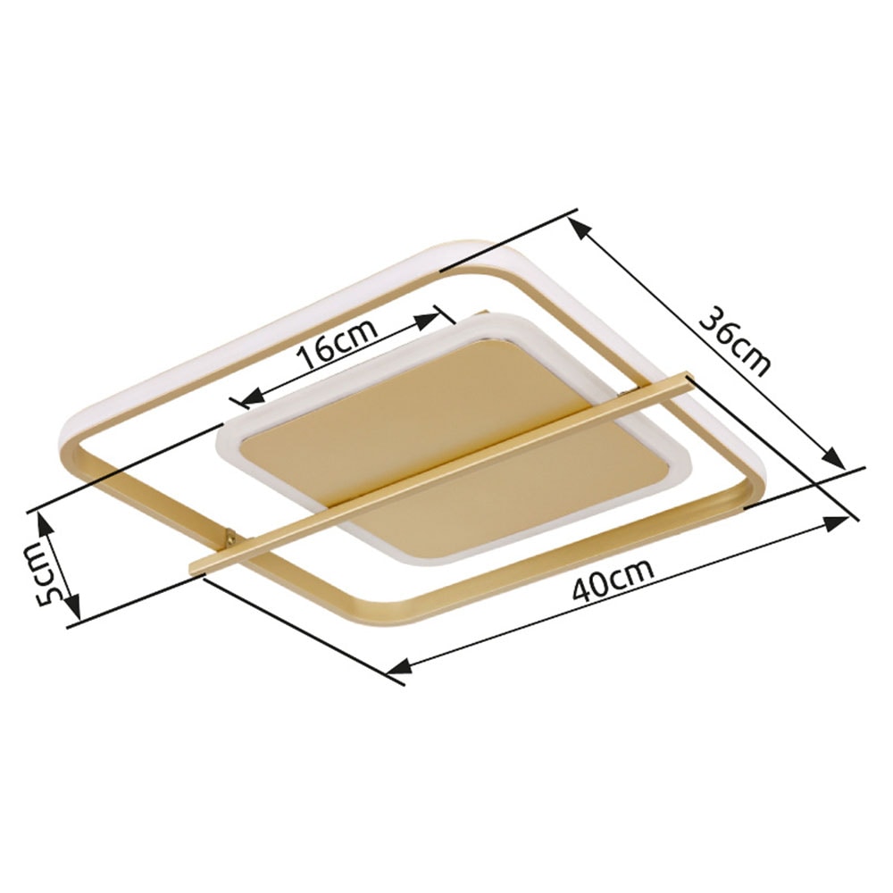 GLOBO LIGHTING LED Deckenleuchte »REBALL«, Leuchtmittel LED-Modul | LED fest integriert, Deckenlampe/LxBxH: 400x360x50mm/Wohnzimmer/Schlafzimmer/modern