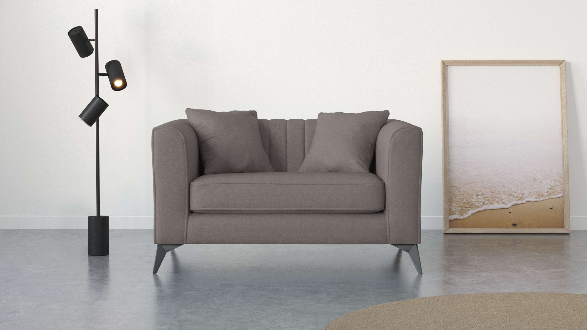 Home affaire Loveseat "MATTHEW Loungesessel, Maße B/T/H: 130/86/74 cm" incl günstig online kaufen