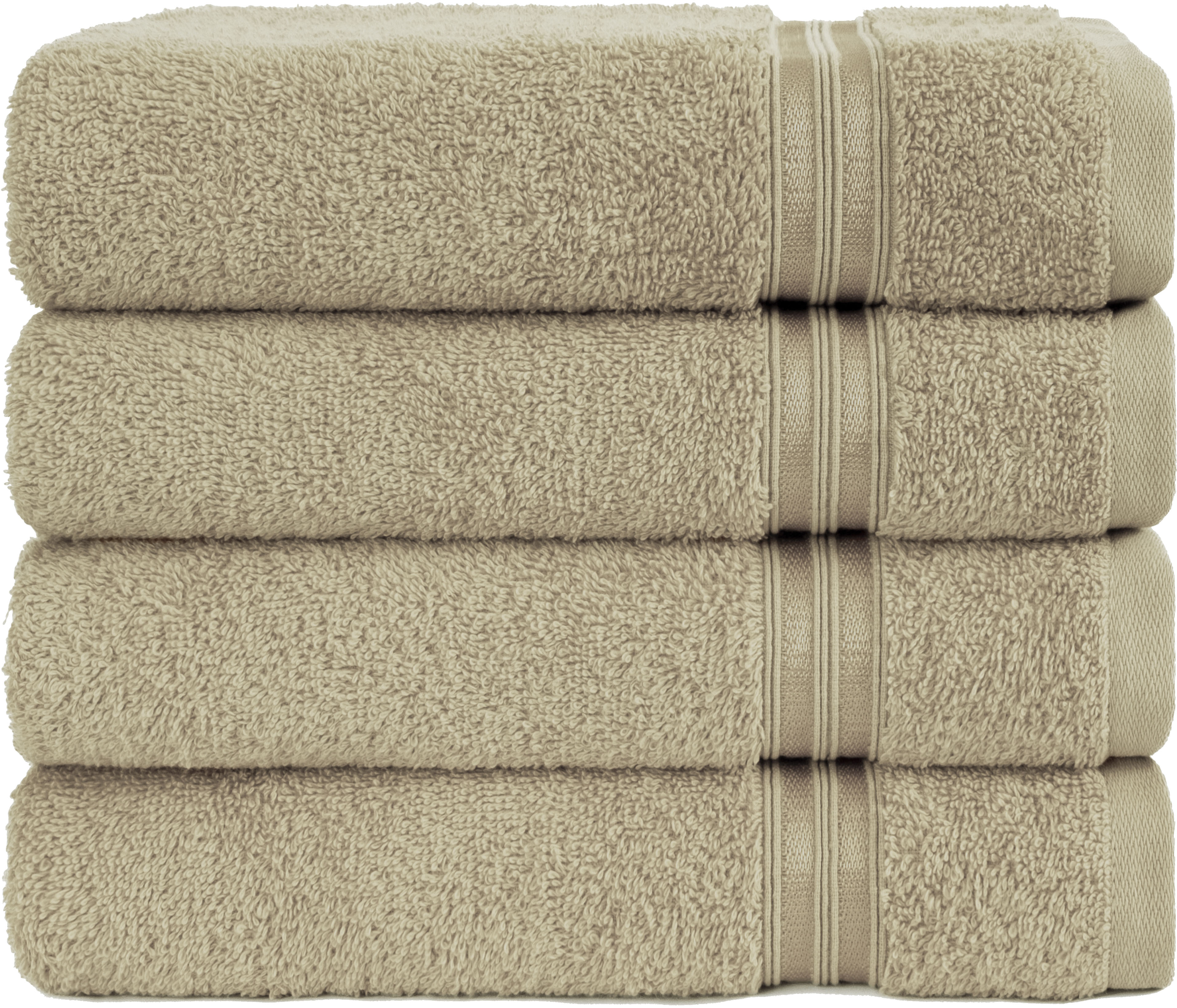 Thumbnail - HAMMETEX Handtuch Set "4er Set Handtücher 50x100 cm, 100% Baumwolle, Weich & Saugstark" mit Bordüre, einfarbig, weich