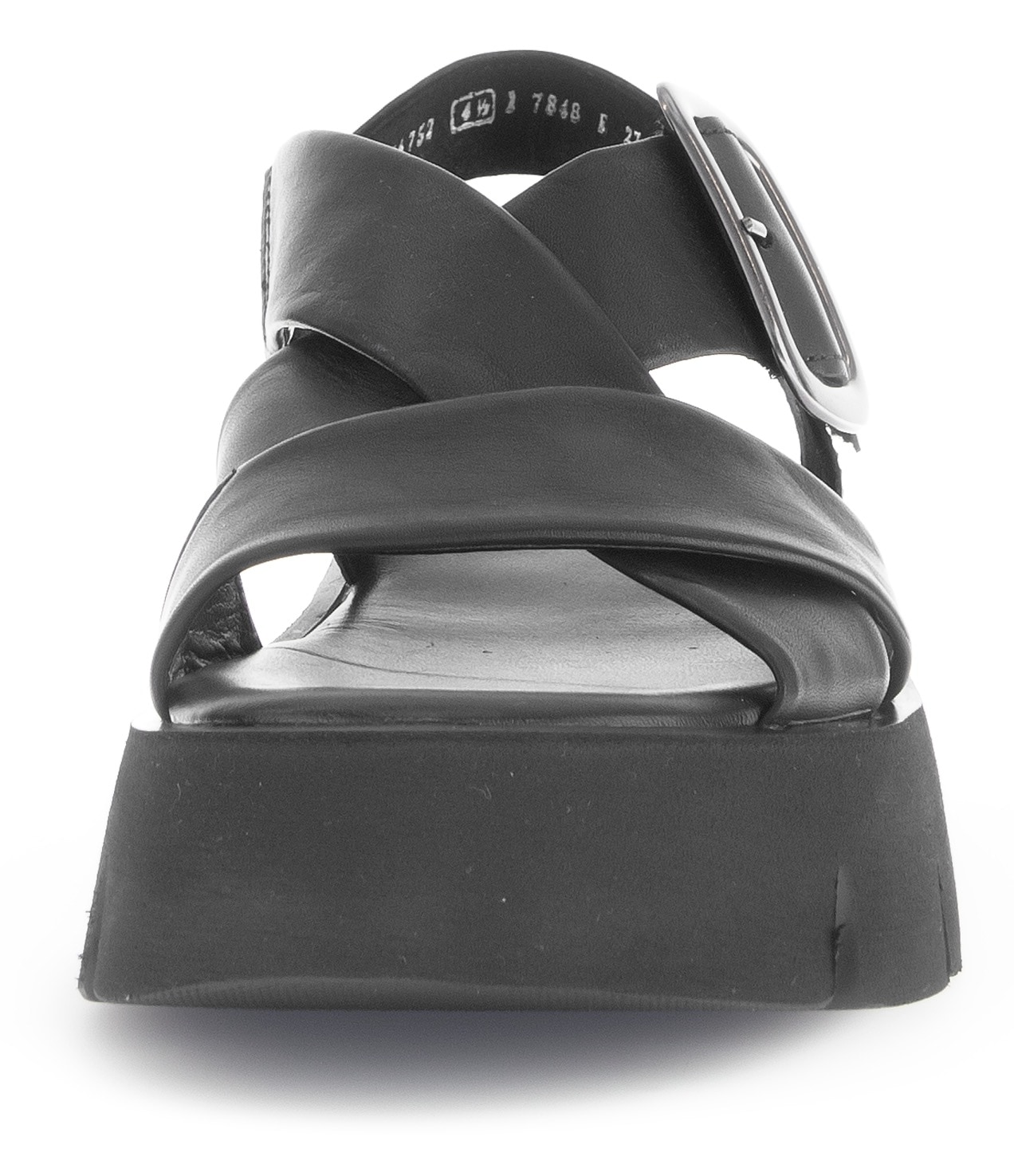 Gabor Sandalette, Plateau, Sommerschuh, Riemchensandale mit großer Zierschnalle