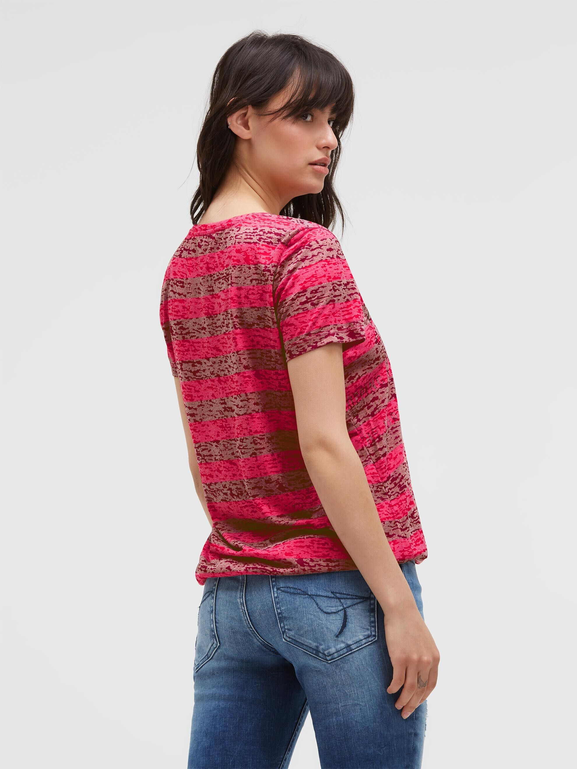 SOCCX Rundhalsshirt mit Gummizug im Saum