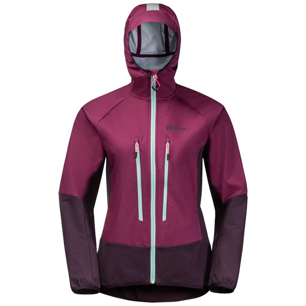 Jack Wolfskin Softshelljacke »ALPSPITZE HOODY W«, mit Kapuze