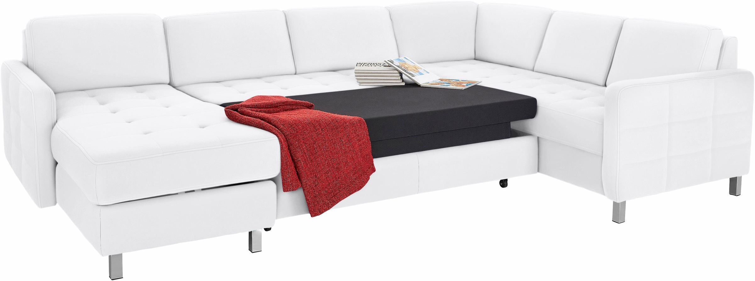 sit&more Wohnlandschaft Pablo U-Form, wahlweise mit Bettfunktion und Bettkasten