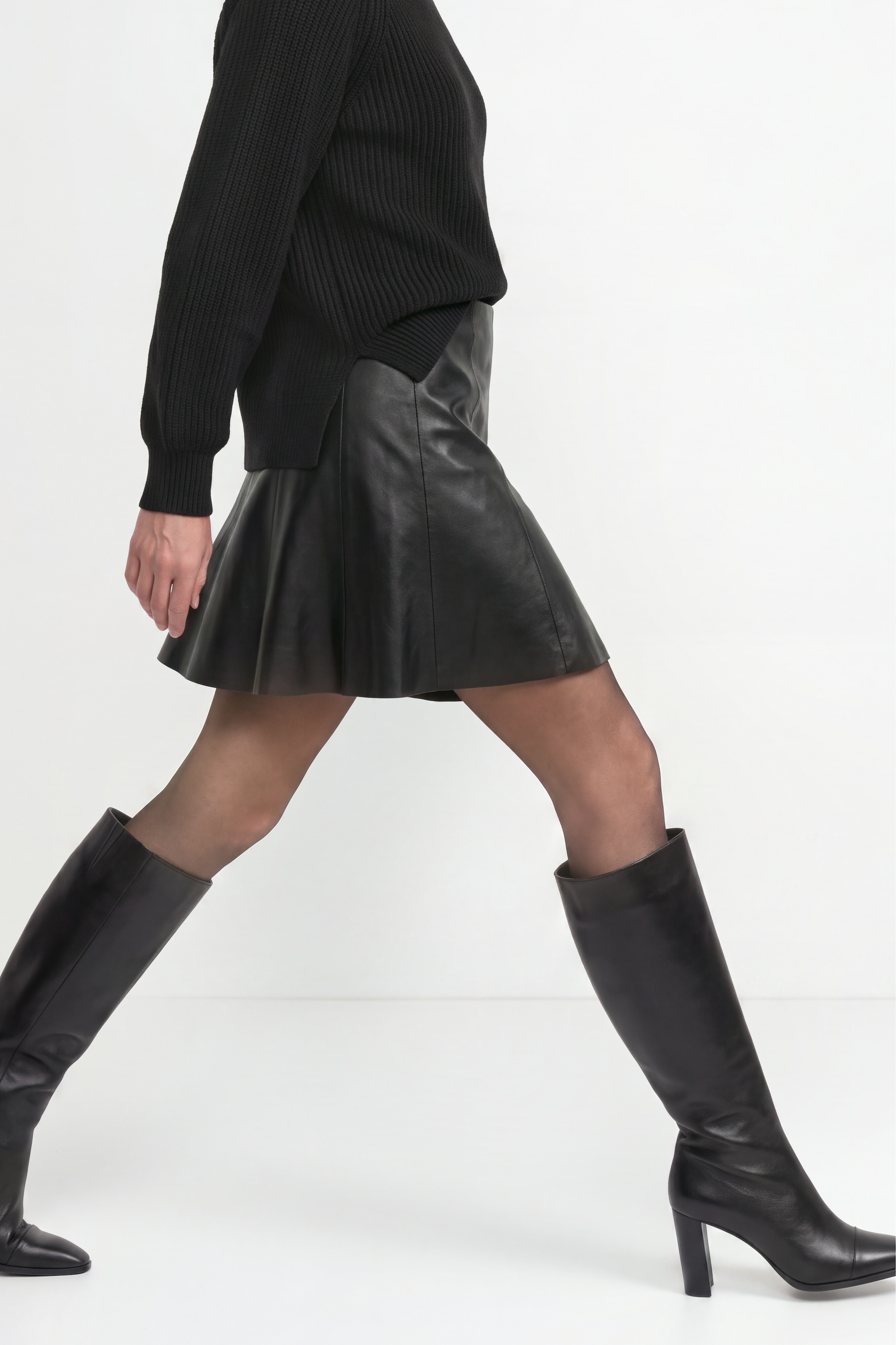 RICHROYAL Lederimitatrock Regular fit mit seitlichem Reißverschluss