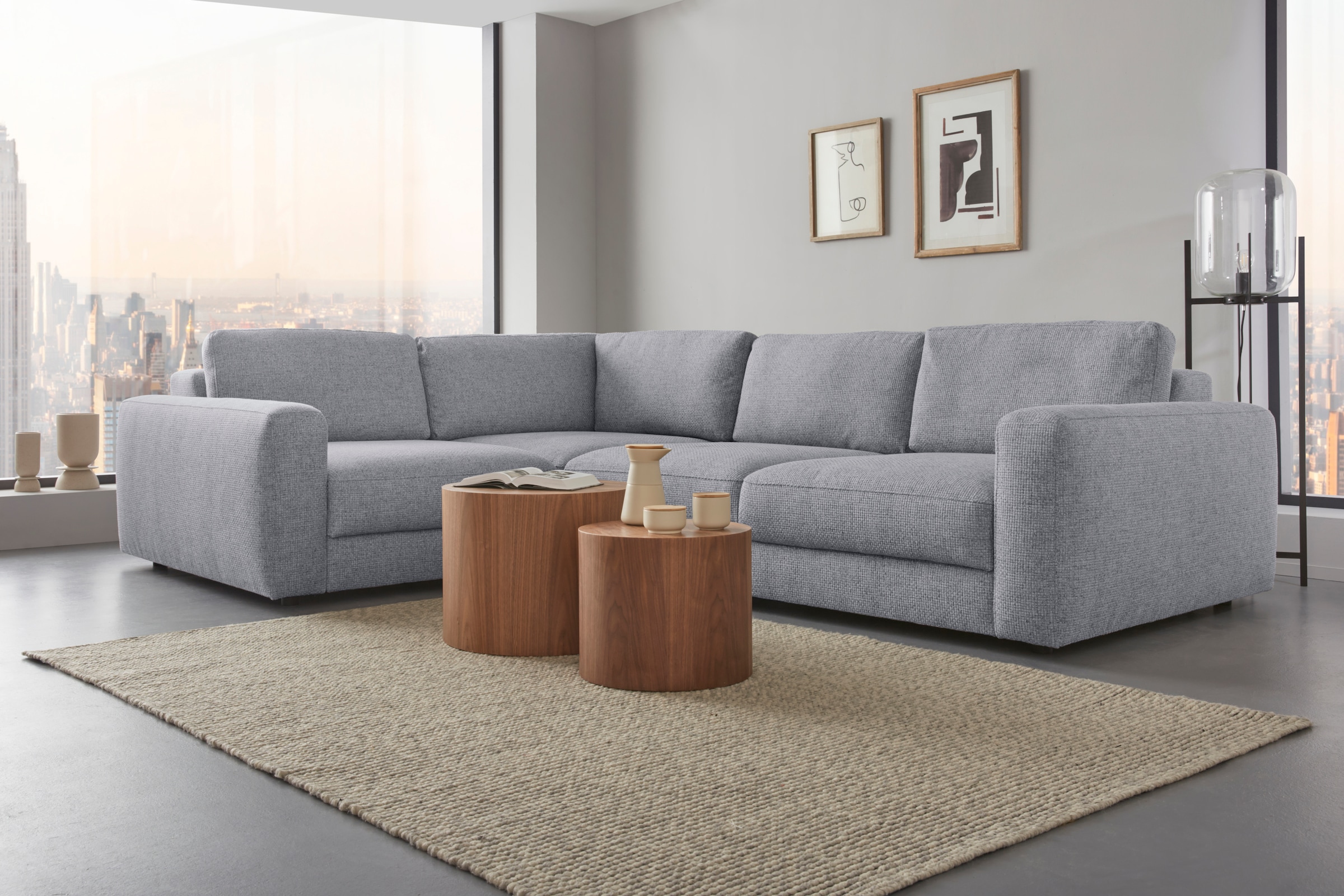 Home affaire Ecksofa "Bloomfield, Breite 304cm, Mega Polsterecke mit viel P günstig online kaufen