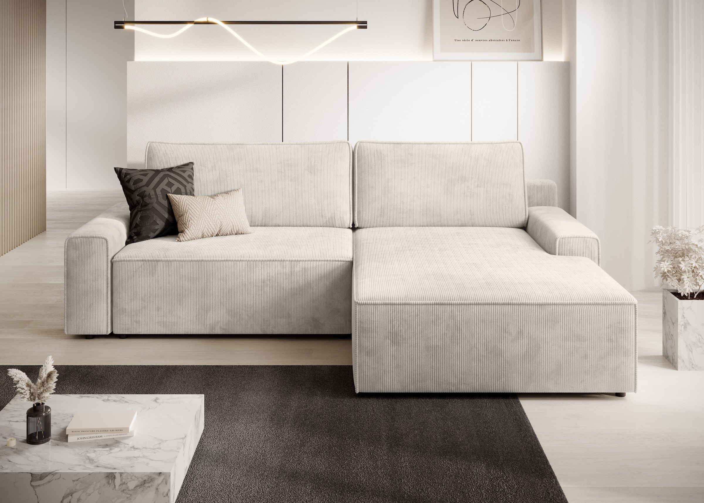 TRENDMANUFAKTUR Ecksofa »Challenge, Schlafsofa mit Bettkasten, Couch in L-Form, Breite...