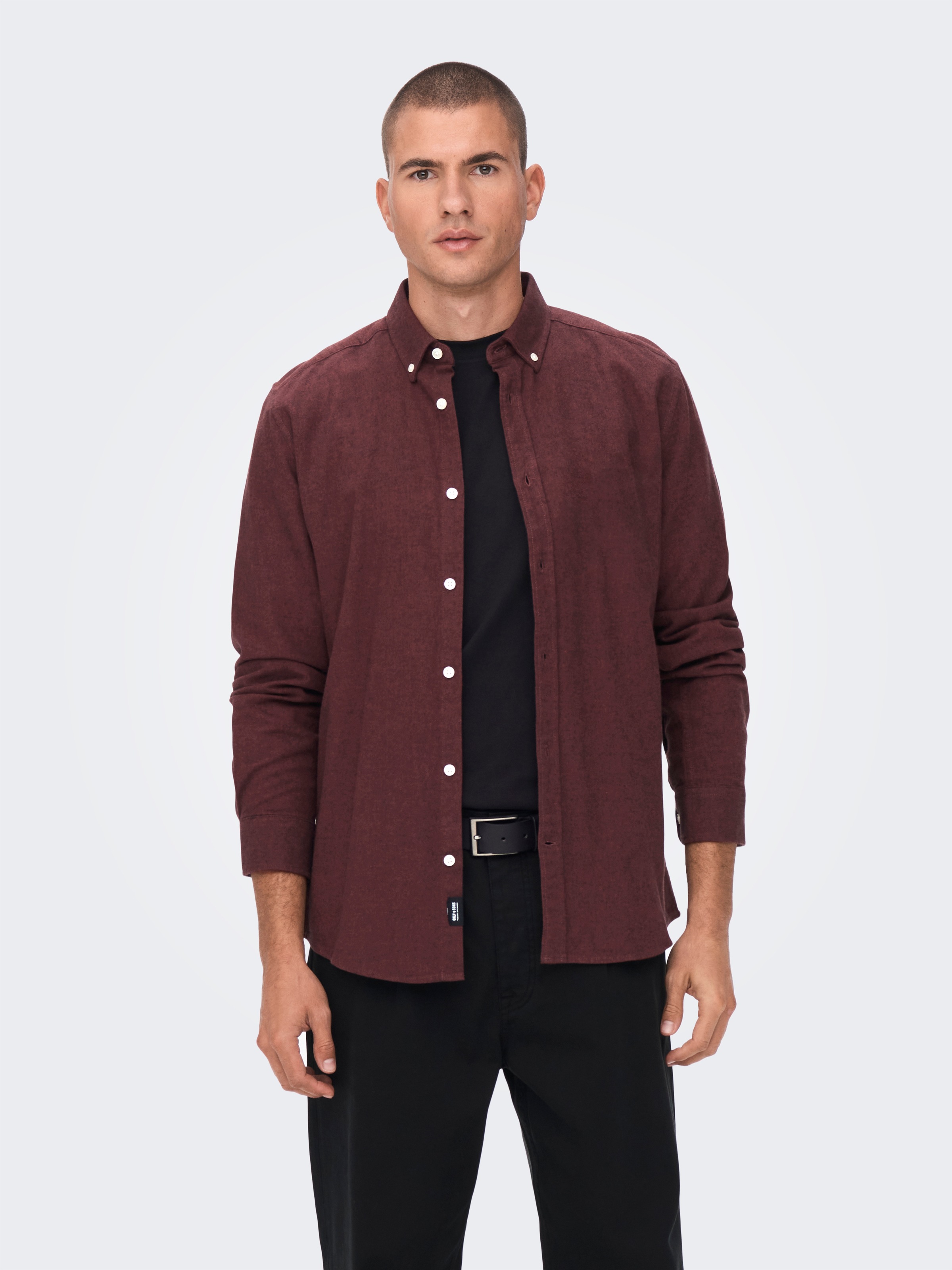 ONLY & SONS Langarmhemd "ONSNIKOLA LS MELANGE SHIRT OTL" günstig online kaufen