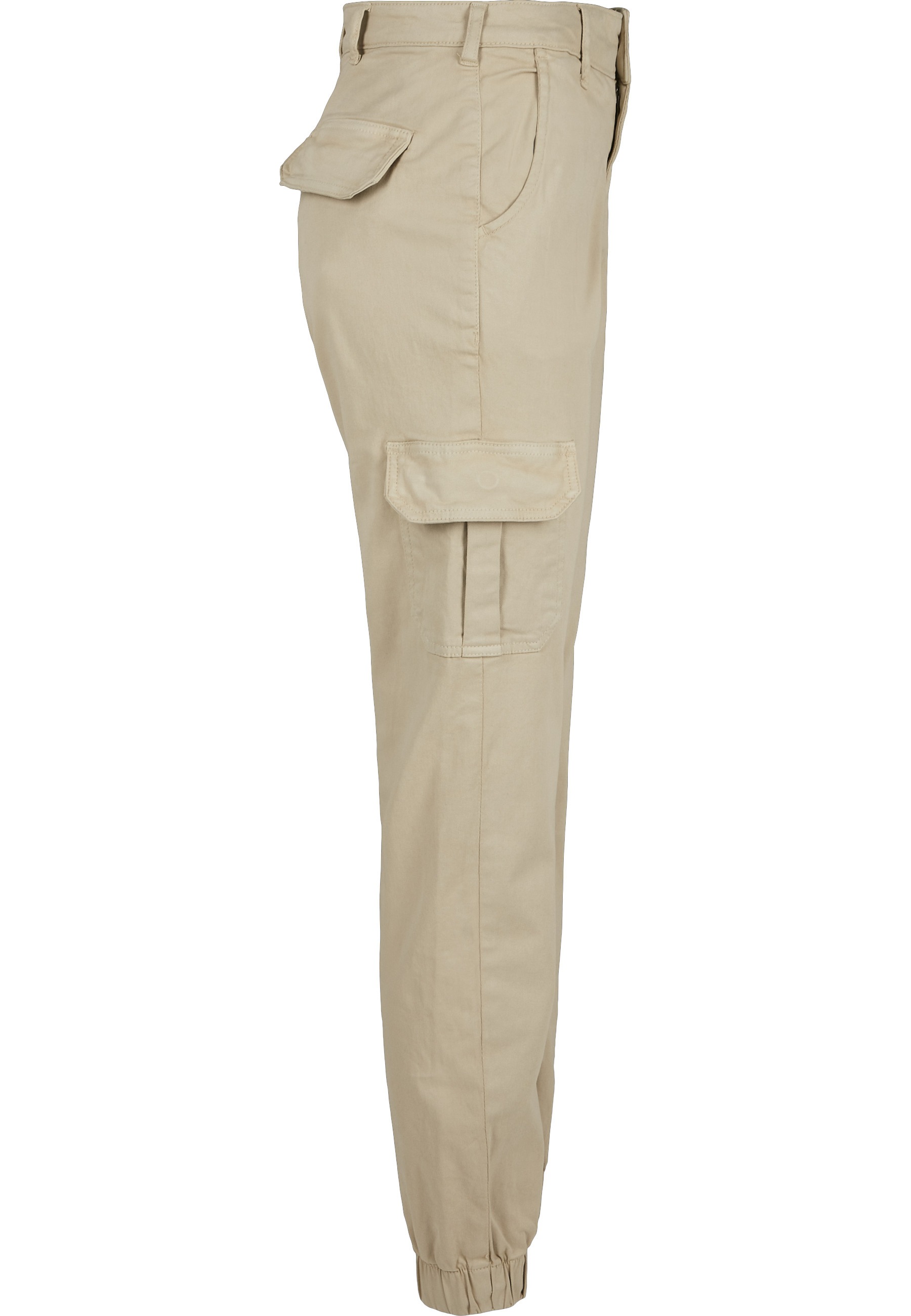 Cargohose URBAN CLASSICS "Urban Classics Damen Ladies High Waist Cargo Pants", Damen, Gr. 30, Normalgrößen, concrete, 98% Baumwolle, 2% Elasthan, unifarben, normal, Hosen Cargohose 3