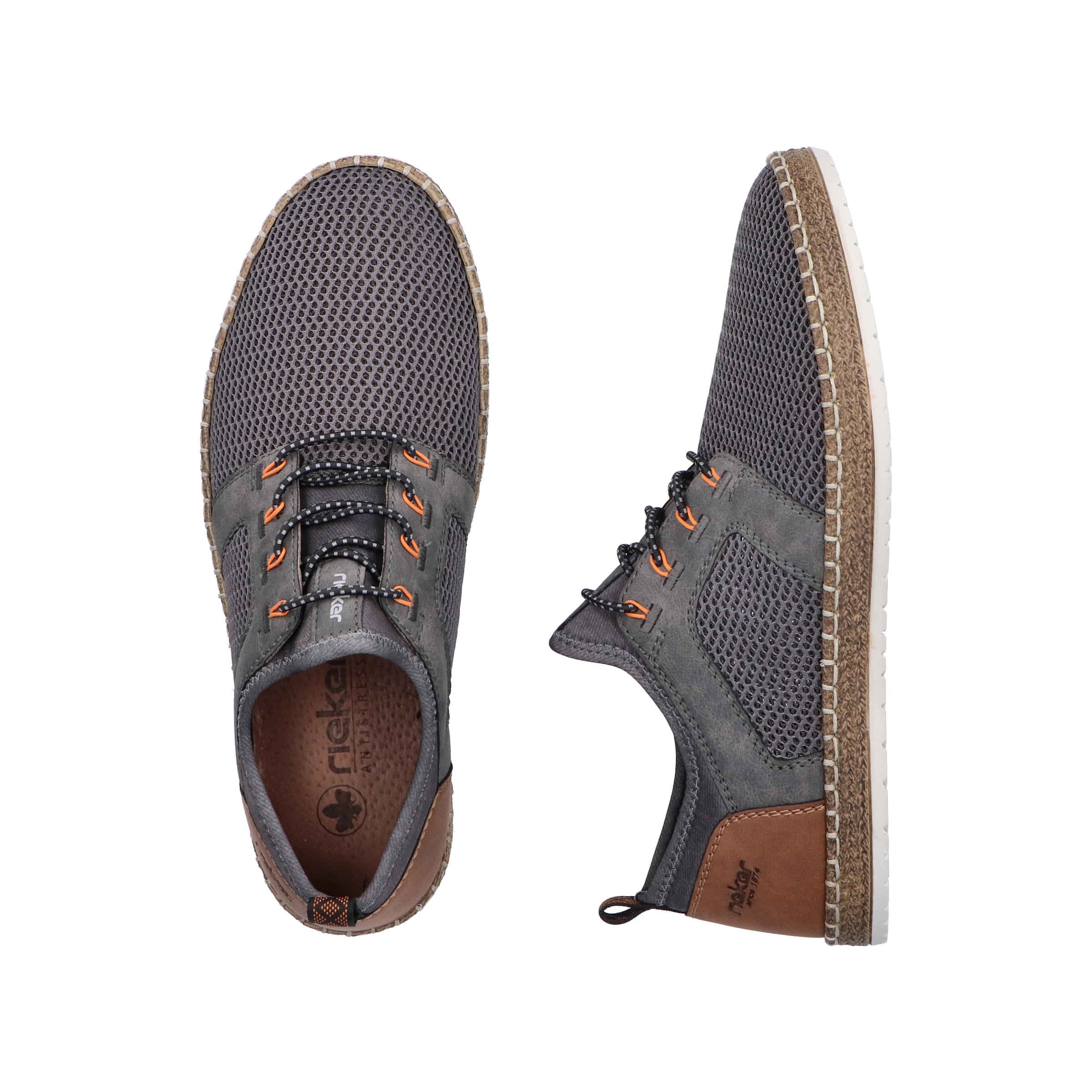 Rieker Slip-On Sneaker, Schlupfschuh, Slipper, Freizeitschuh, elastischer Einstieg, Gummizug