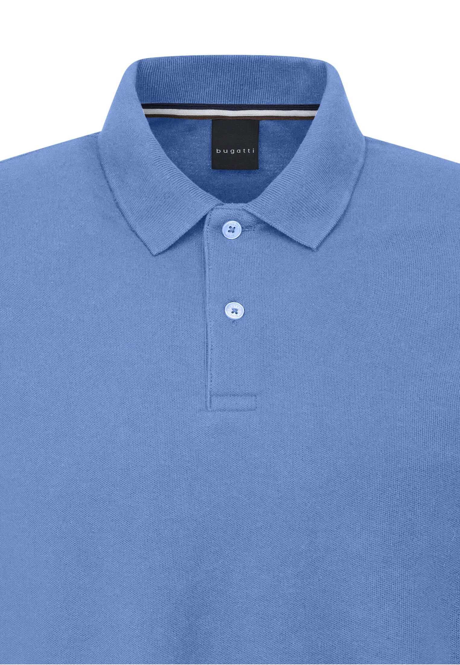 bugatti Langarm-Poloshirt, mit langen Ärmeln