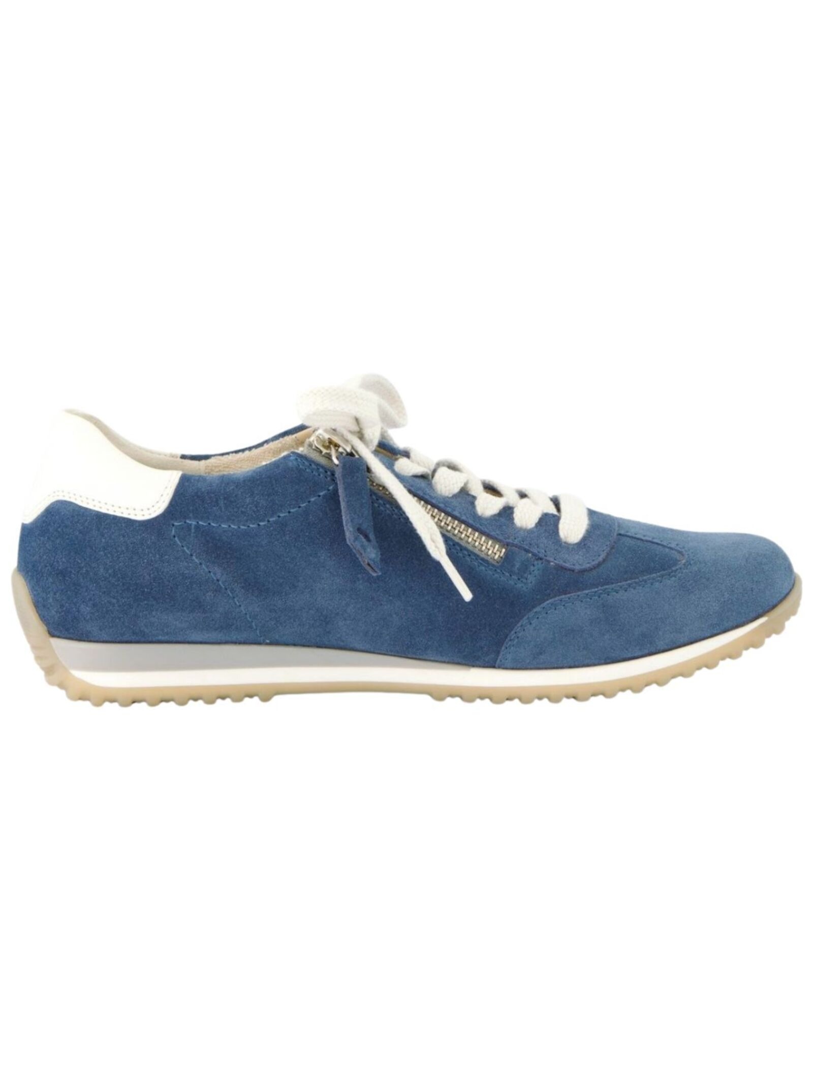 Sneaker PAUL GREEN "Paul Green Sneaker Veloursleder", Damen, Gr. 40, beige (blau, beige), Veloursleder, Schuhe Sneaker 3