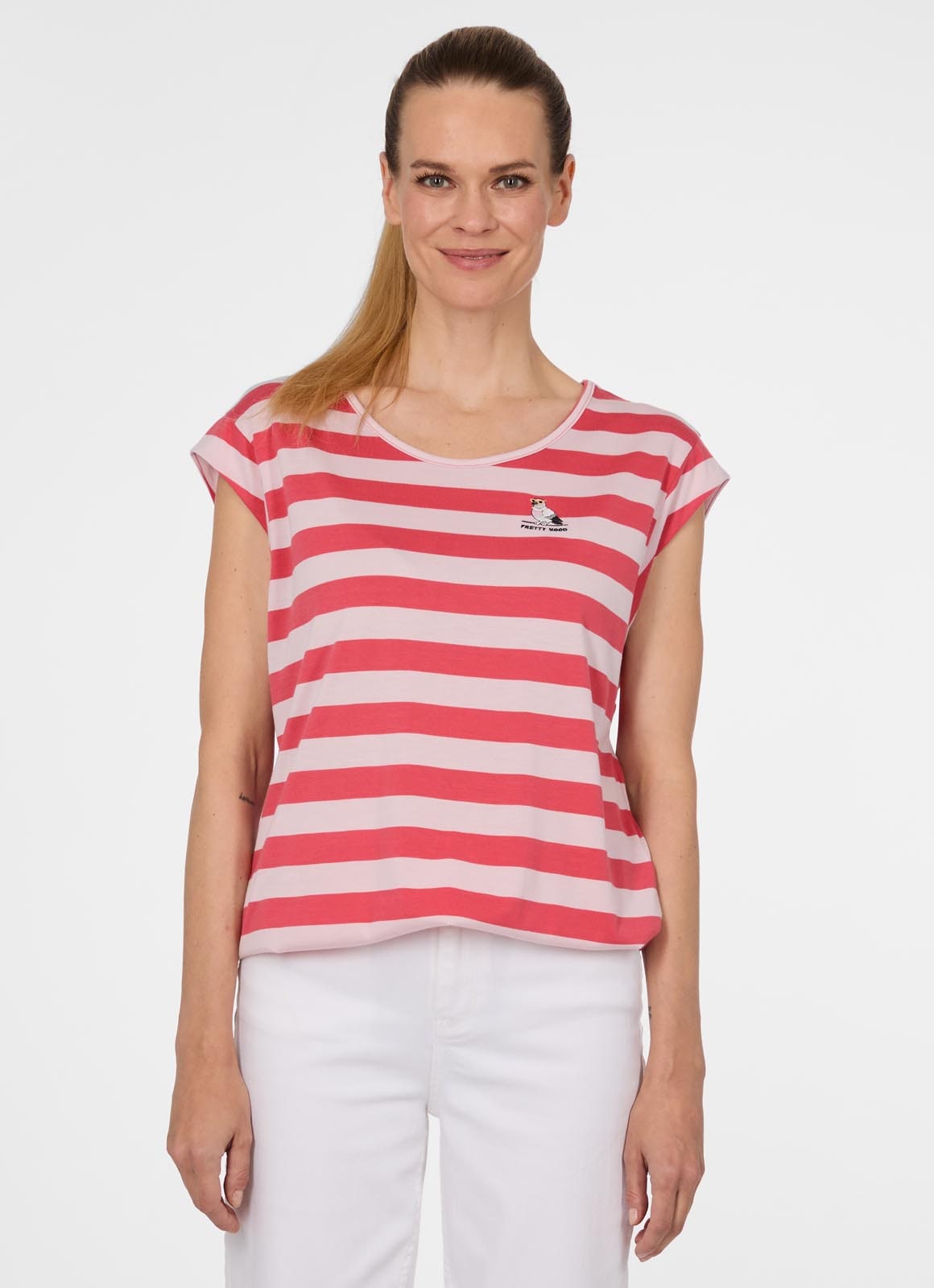 Ragwear T-Shirt "TULSA STRIPES" in Jersey-Qualität, normale Passform, mit geradem Abschluss