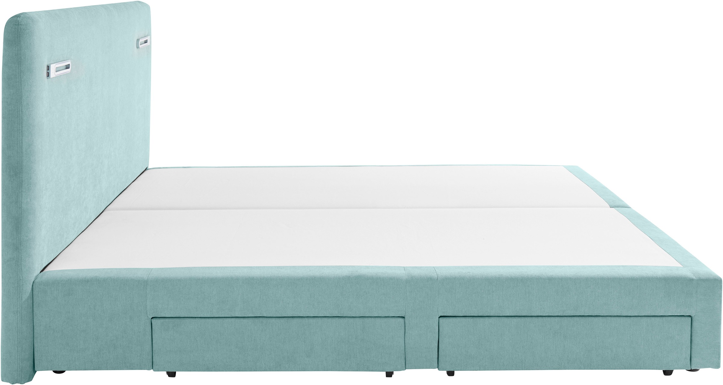 INOSIGN Boxbett »Luan«, Schubkästen, LED-Beleuchtung und Topper, in Breite 120 cm und 180 cm