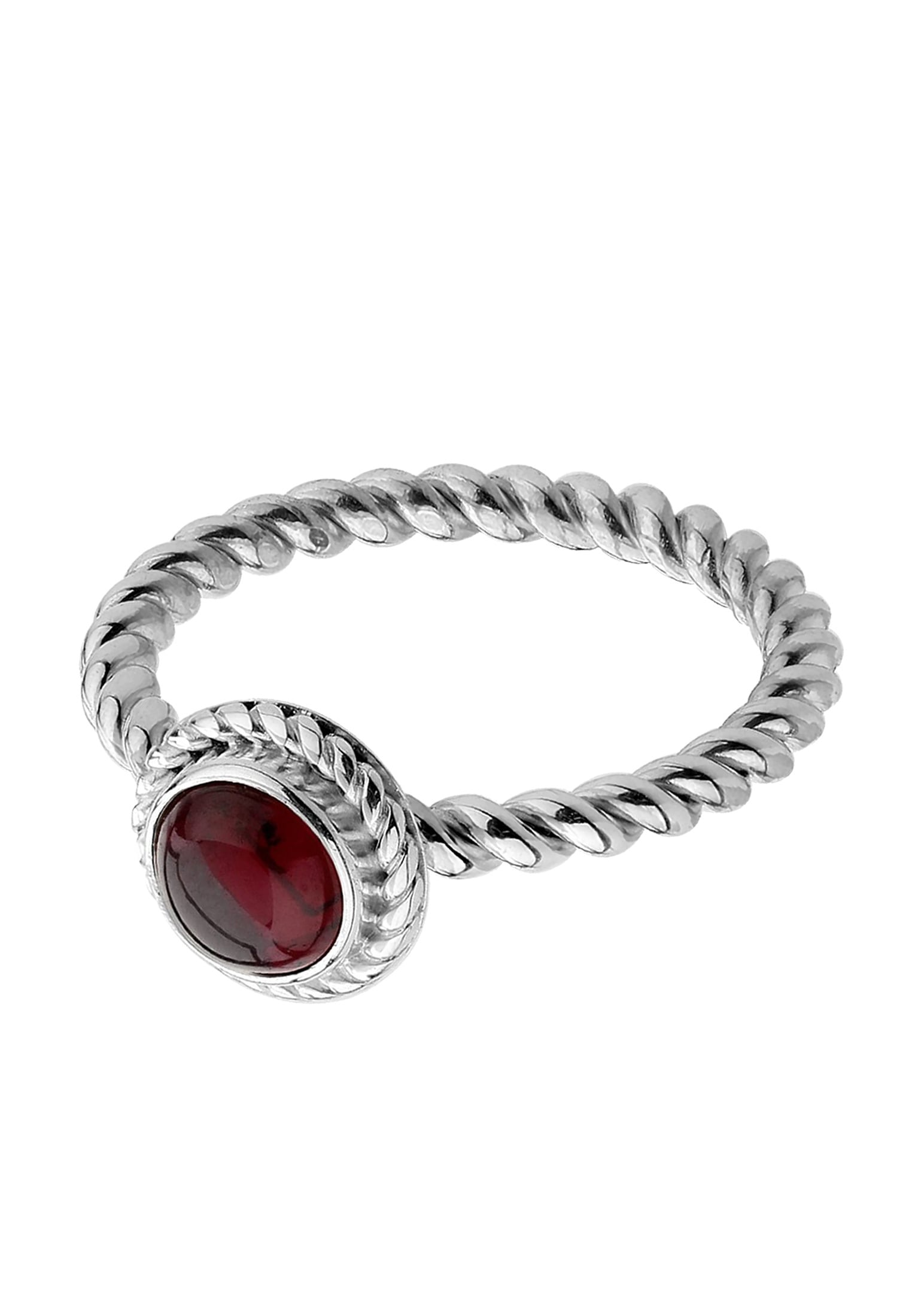 Nenalina Fingerring »Granat Geburtsstein Januar Trend Edel 925 Silber«