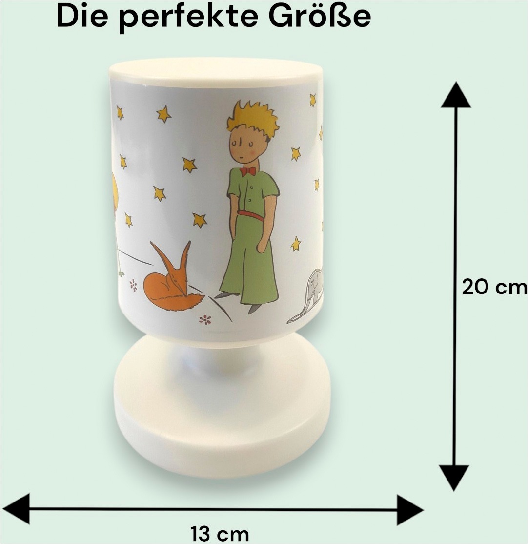 niermann LED Nachttischlampe »Kinderlampe mit Motiv "Der kleine Prinz",Akku-Leuchte für Kinderzimmer« LED-Modul 1 Stk. Warmweiß kabellos nutzbar, per USB aufladbar